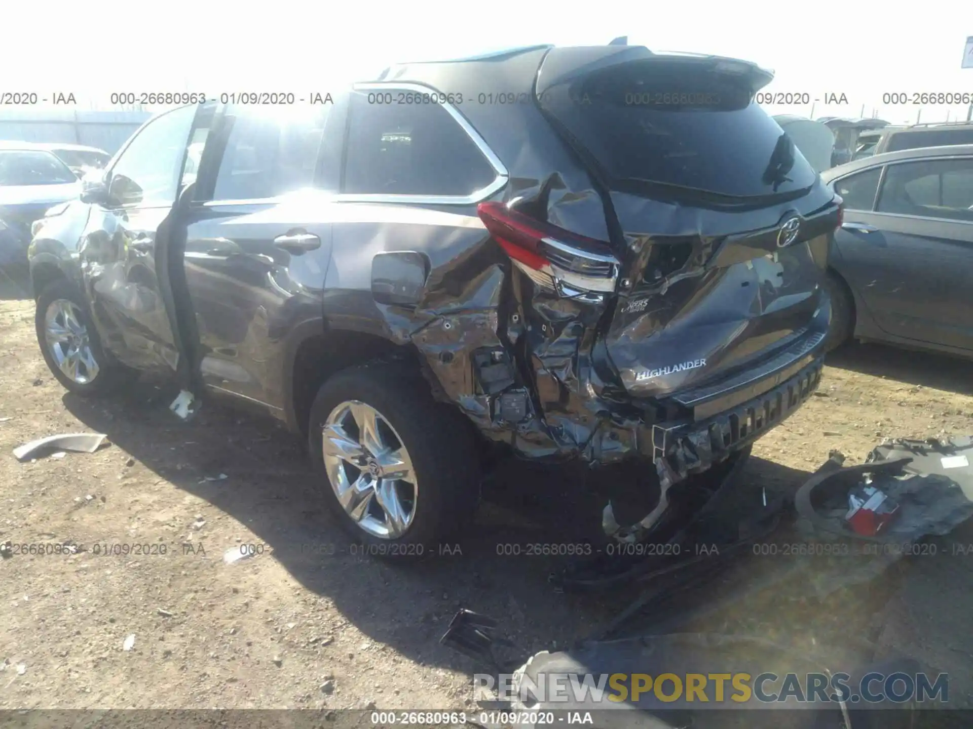 6 Photograph of a damaged car 5TDYZRFH9KS297649 TOYOTA HIGHLANDER 2019