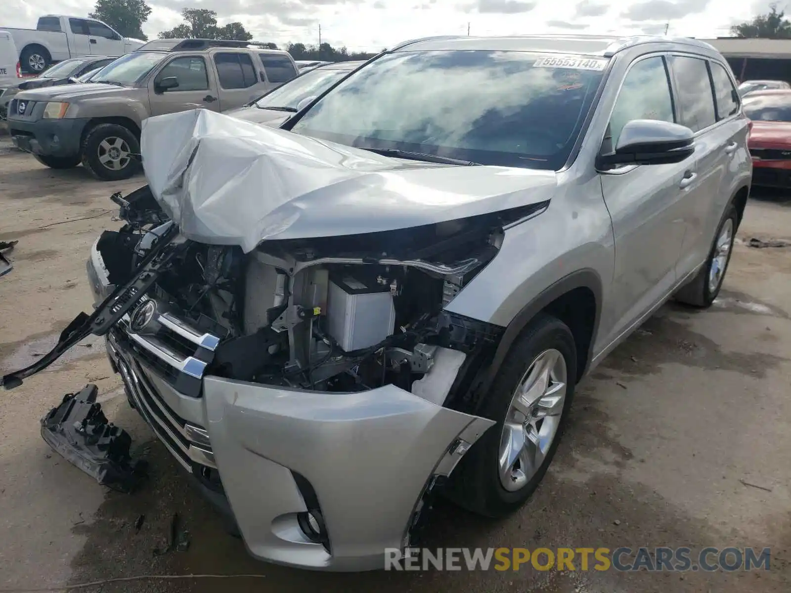 2 Photograph of a damaged car 5TDYZRFH9KS331203 TOYOTA HIGHLANDER 2019