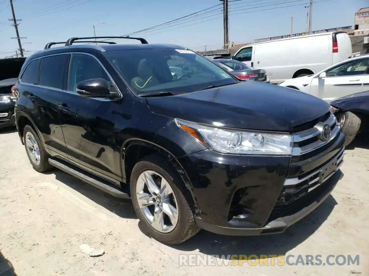 1 Photograph of a damaged car 5TDYZRFH9KS348874 TOYOTA HIGHLANDER 2019