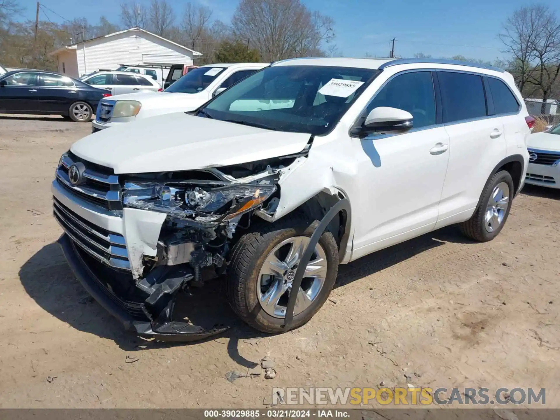 2 Photograph of a damaged car 5TDYZRFHXKS302387 TOYOTA HIGHLANDER 2019