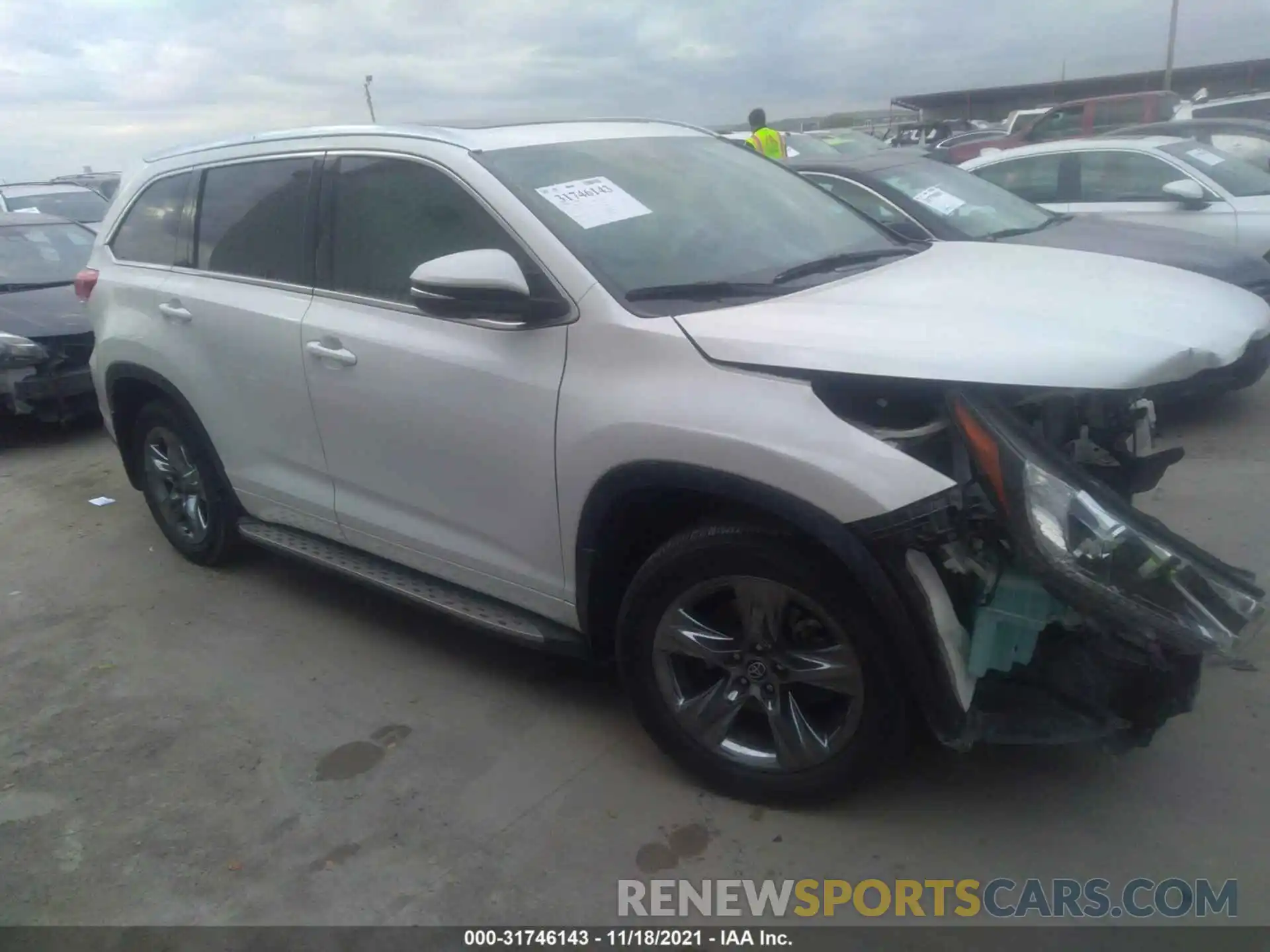 1 Photograph of a damaged car 5TDYZRFHXKS321330 TOYOTA HIGHLANDER 2019