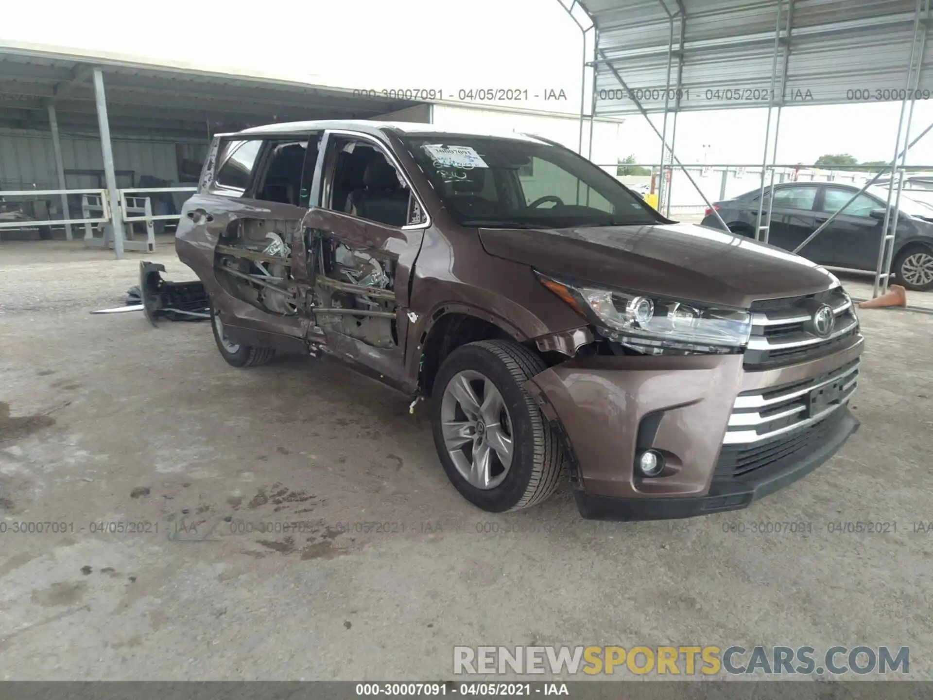 1 Фотография поврежденного автомобиля 5TDYZRFHXKS326141 TOYOTA HIGHLANDER 2019