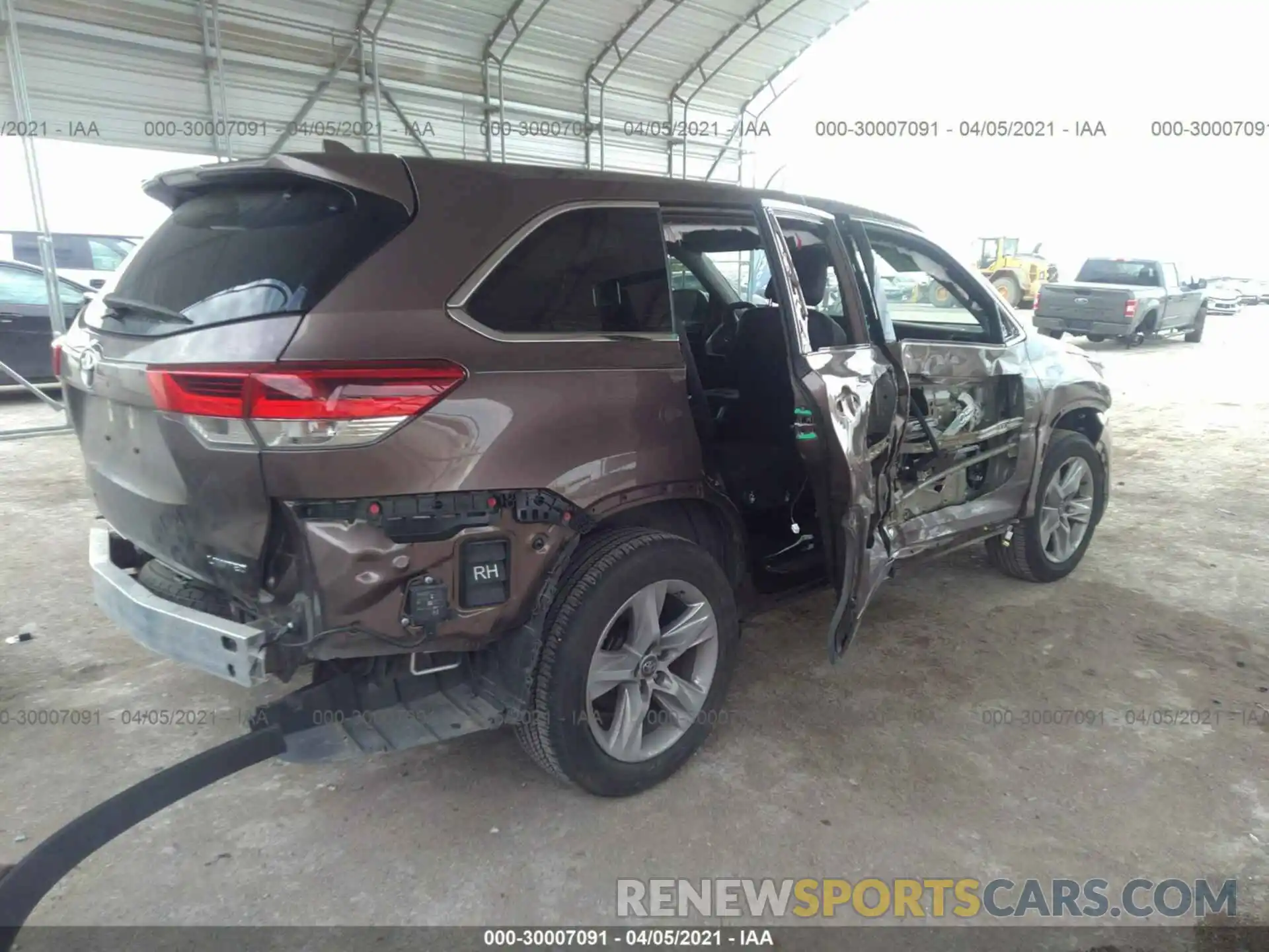 4 Фотография поврежденного автомобиля 5TDYZRFHXKS326141 TOYOTA HIGHLANDER 2019