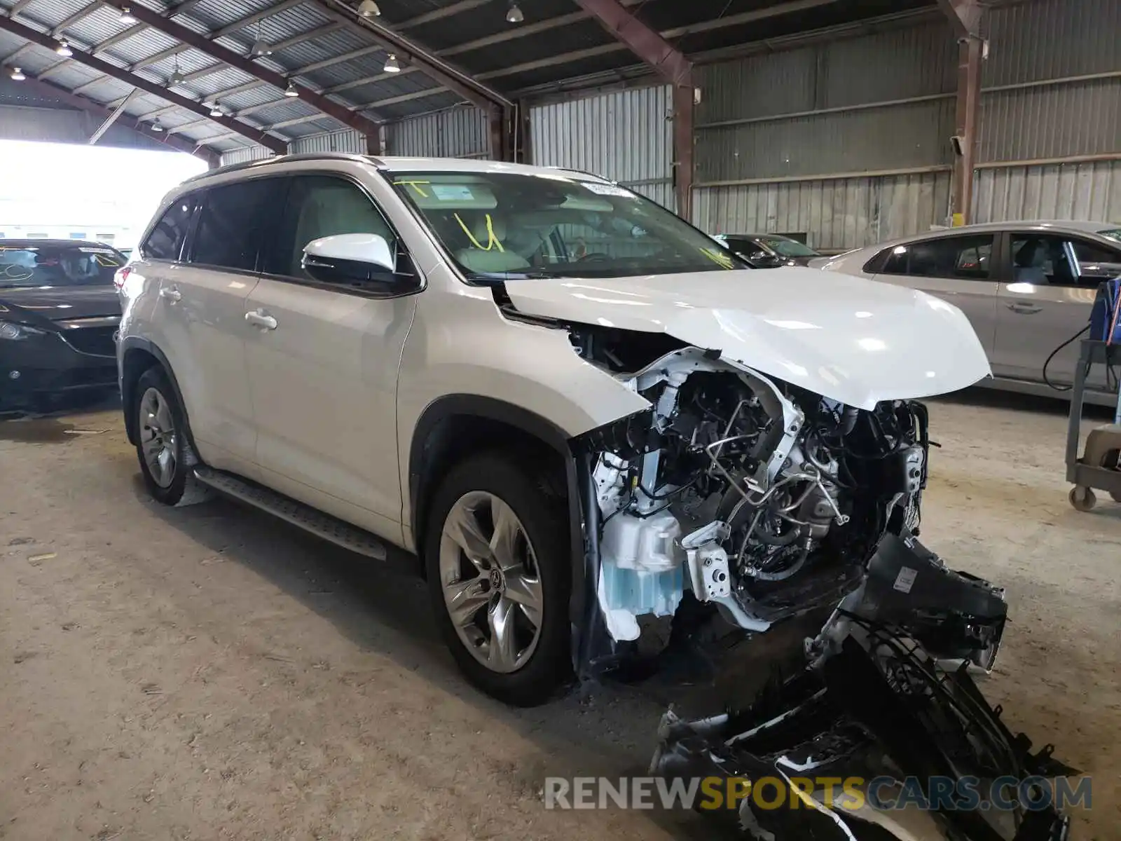 1 Photograph of a damaged car 5TDYZRFHXKS357213 TOYOTA HIGHLANDER 2019