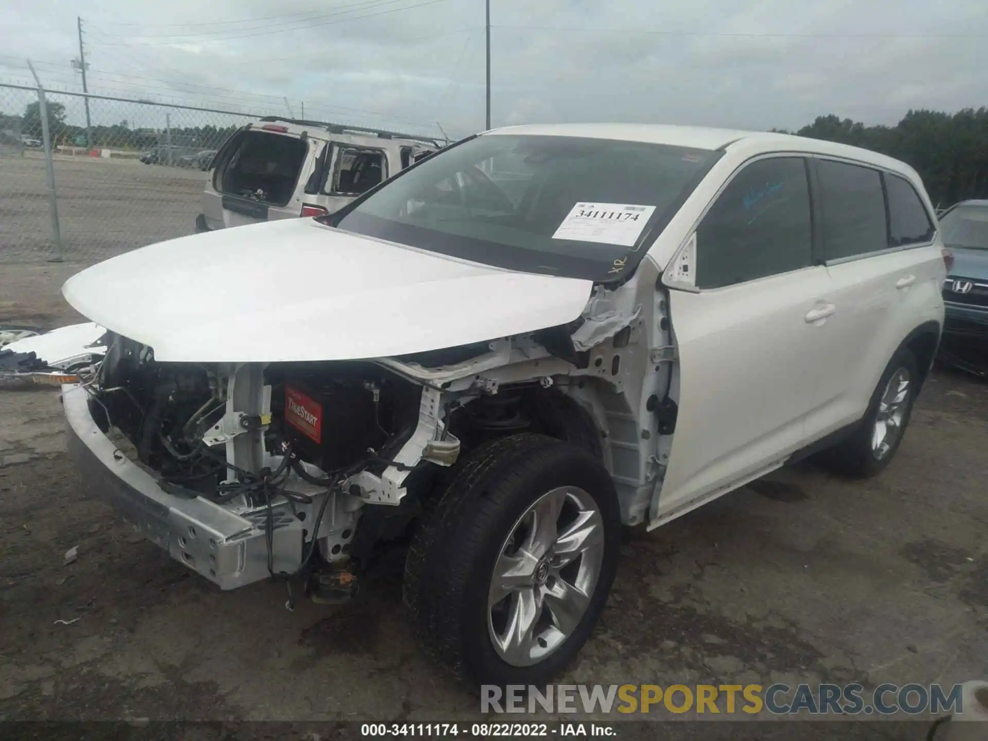 2 Фотография поврежденного автомобиля 5TDZARFH0KS059796 TOYOTA HIGHLANDER 2019