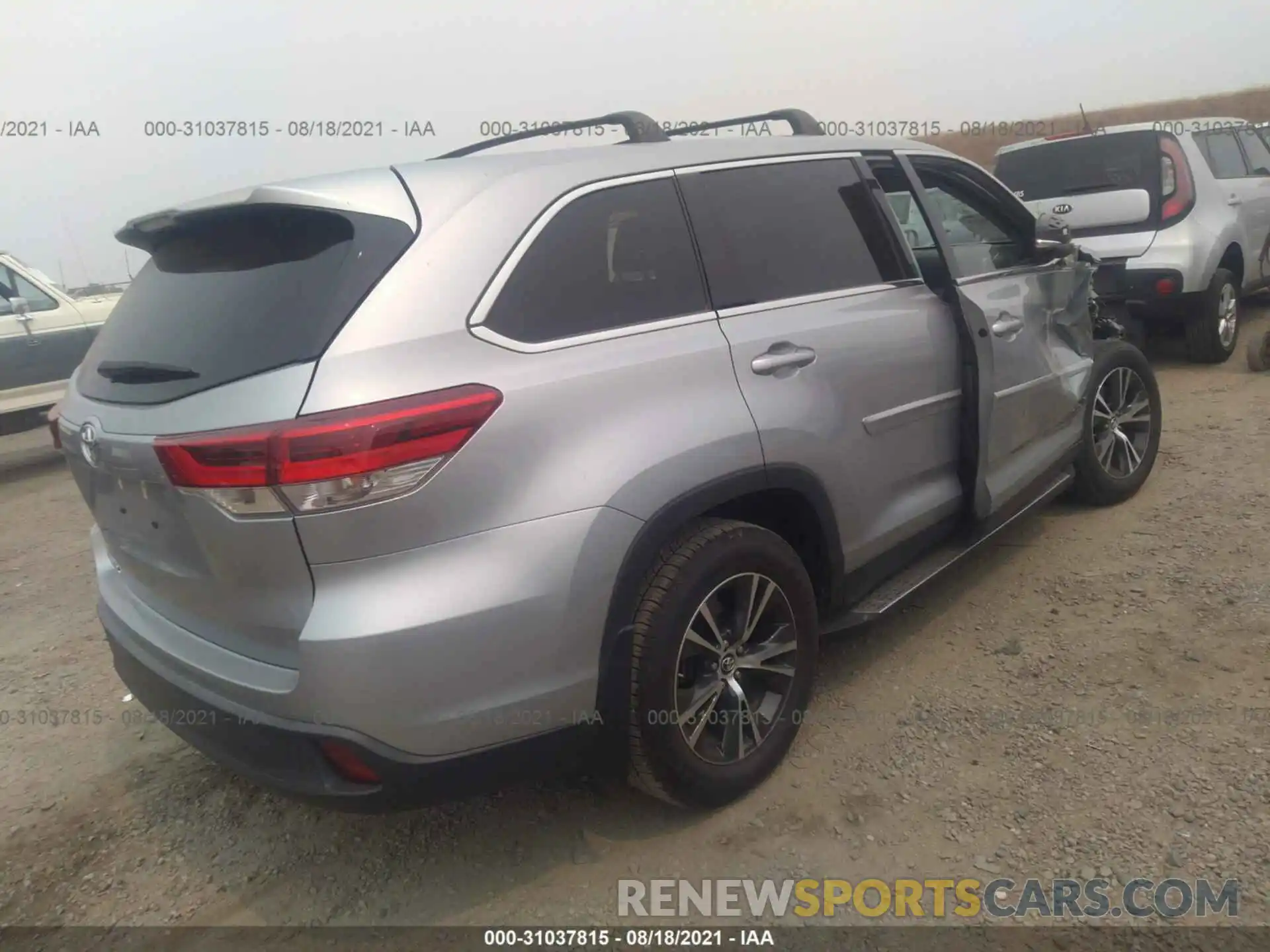 4 Фотография поврежденного автомобиля 5TDZARFH1KS045437 TOYOTA HIGHLANDER 2019