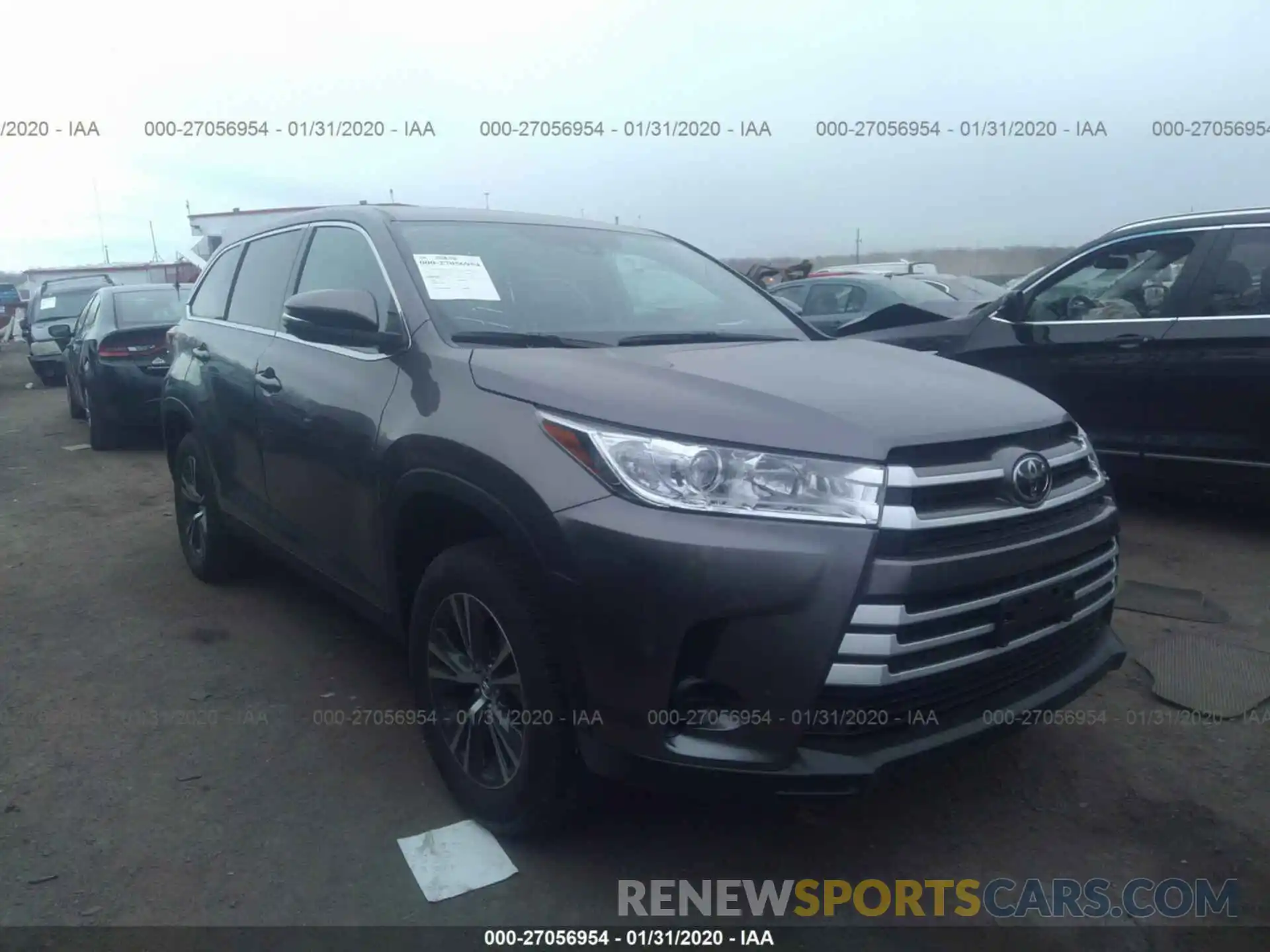 1 Photograph of a damaged car 5TDZARFH1KS057331 TOYOTA HIGHLANDER 2019