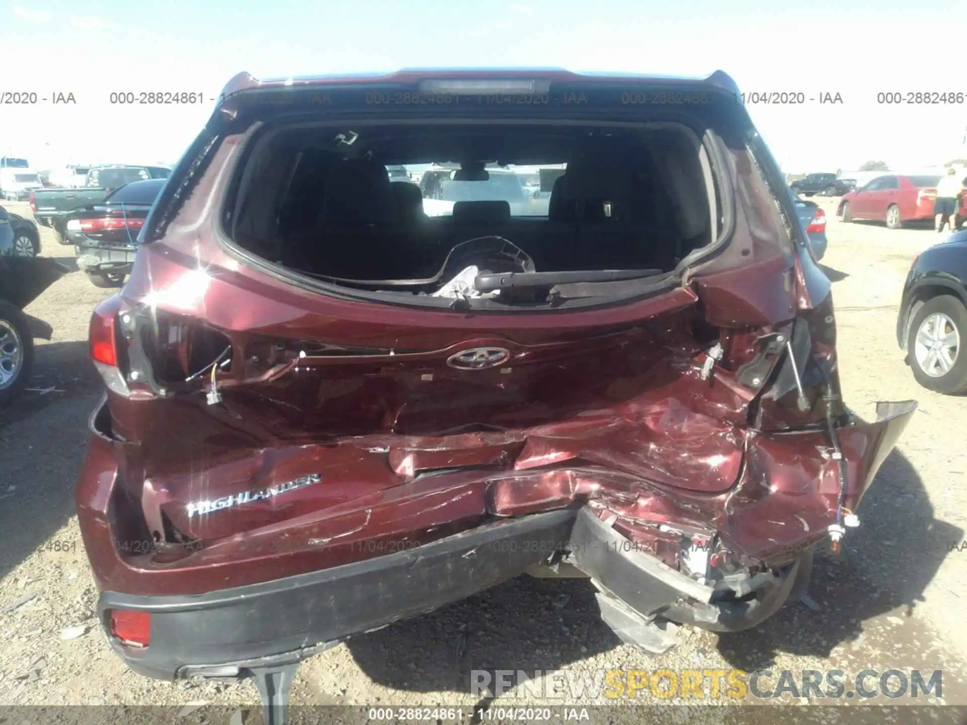 6 Photograph of a damaged car 5TDZARFH2KS044703 TOYOTA HIGHLANDER 2019