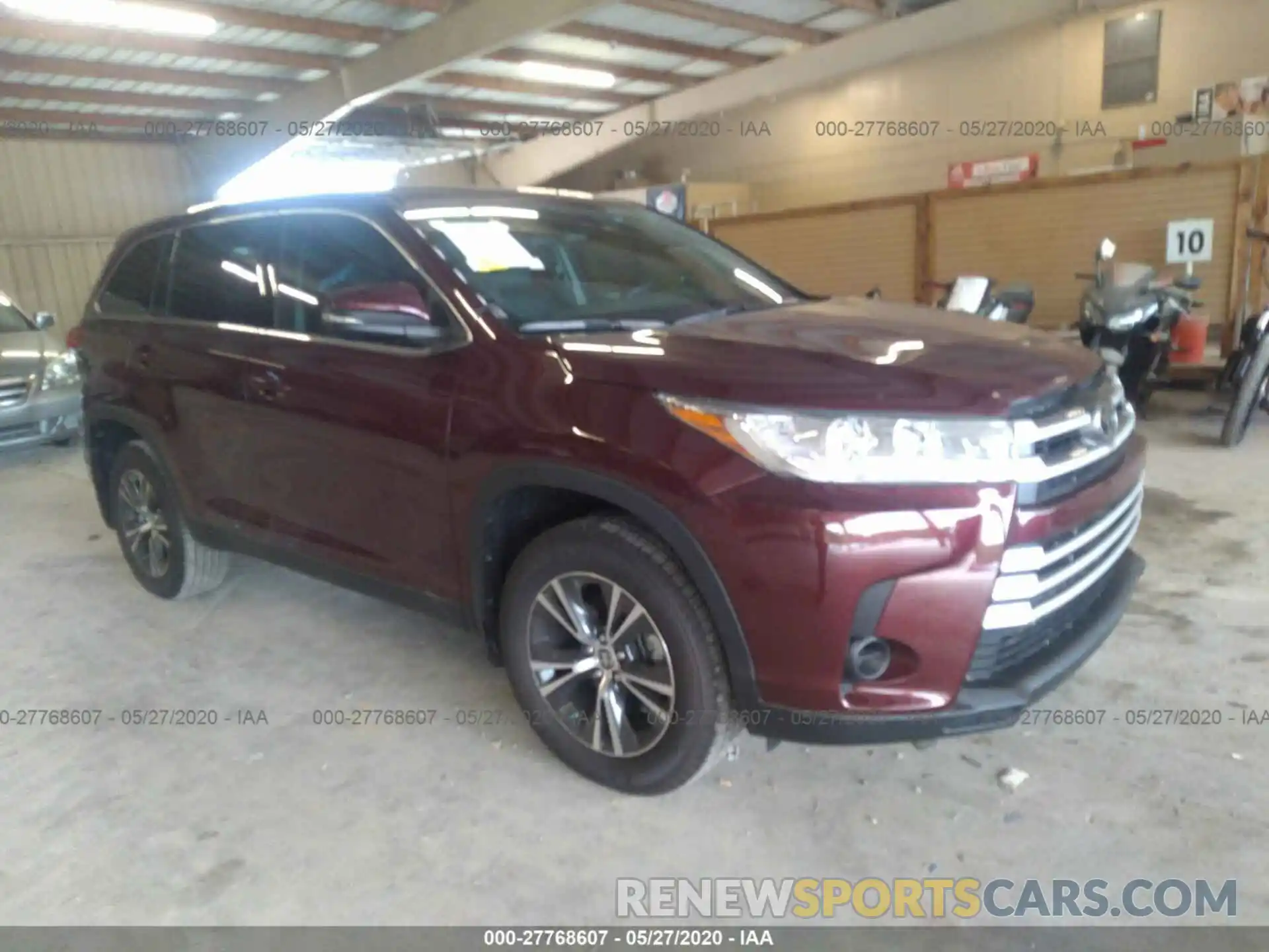 1 Фотография поврежденного автомобиля 5TDZARFH2KS061419 TOYOTA HIGHLANDER 2019