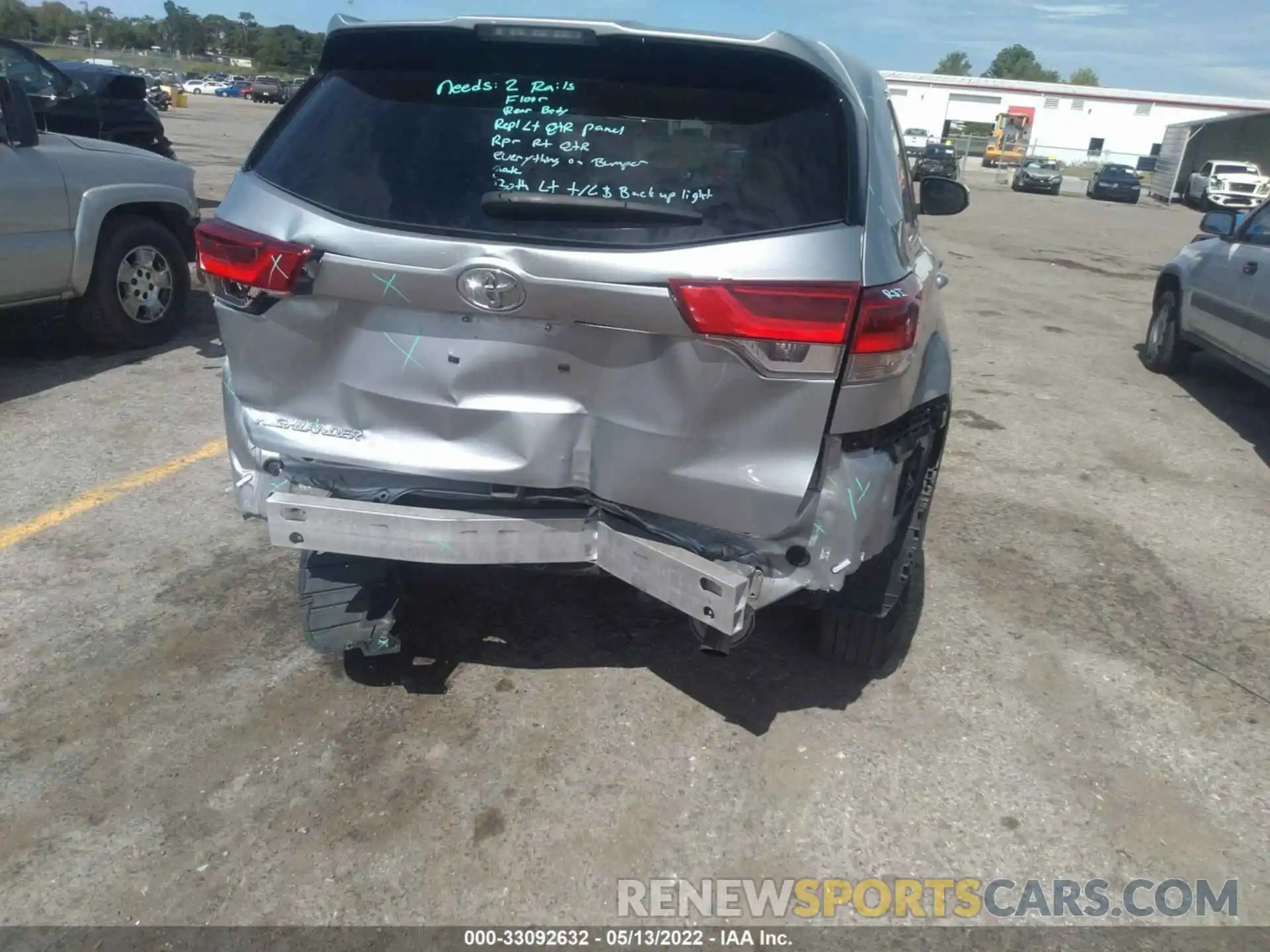 6 Photograph of a damaged car 5TDZARFH3KS045634 TOYOTA HIGHLANDER 2019