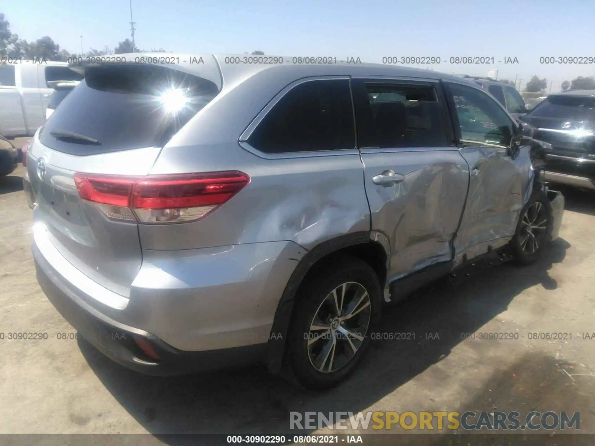 4 Фотография поврежденного автомобиля 5TDZARFH3KS046928 TOYOTA HIGHLANDER 2019