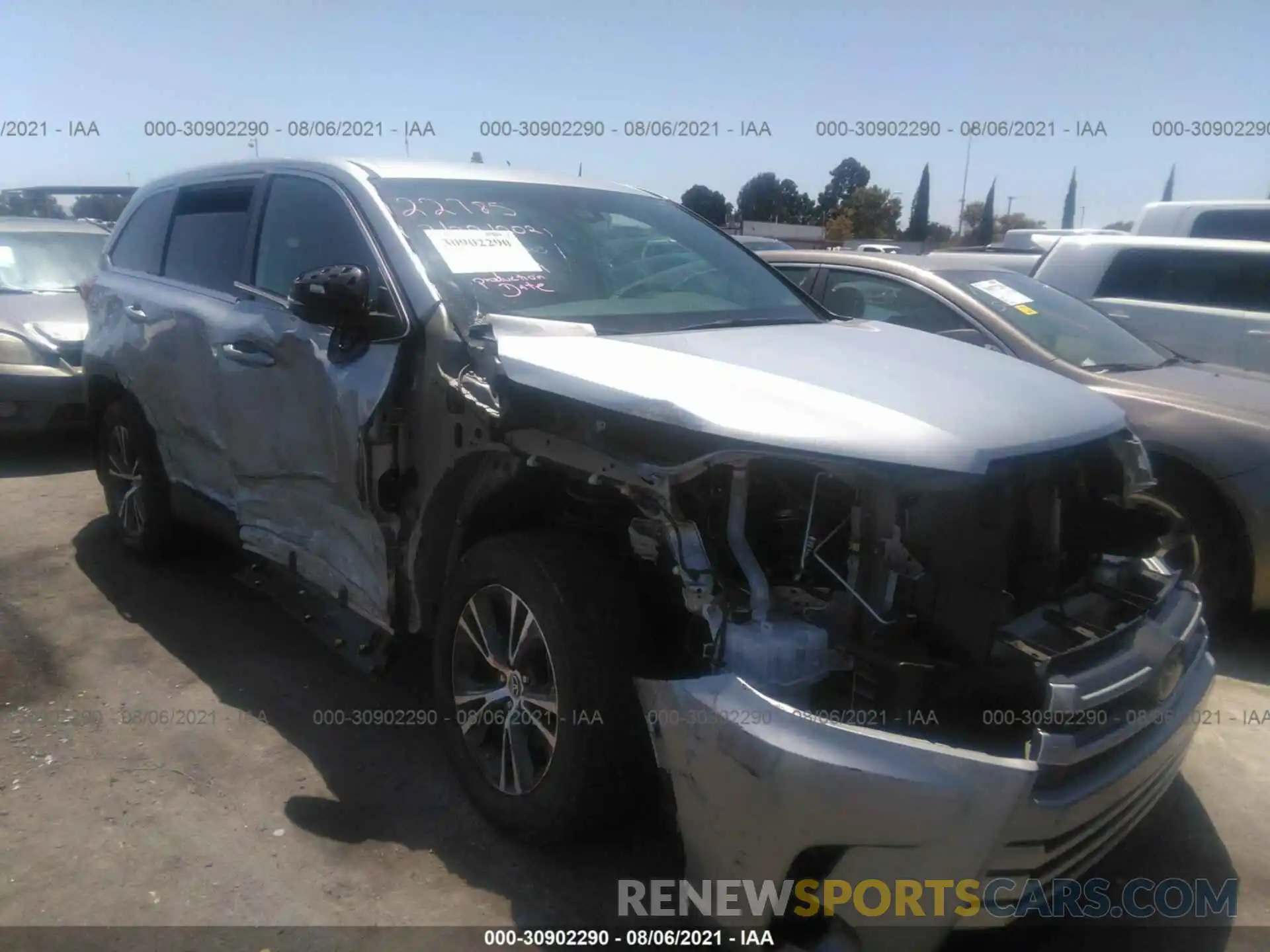 6 Photograph of a damaged car 5TDZARFH3KS046928 TOYOTA HIGHLANDER 2019