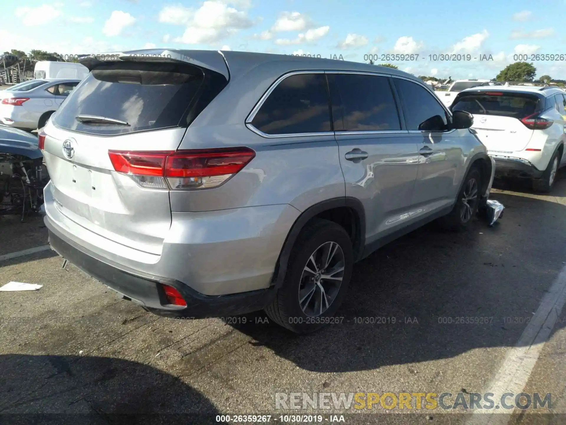 4 Фотография поврежденного автомобиля 5TDZARFH3KS047920 TOYOTA HIGHLANDER 2019