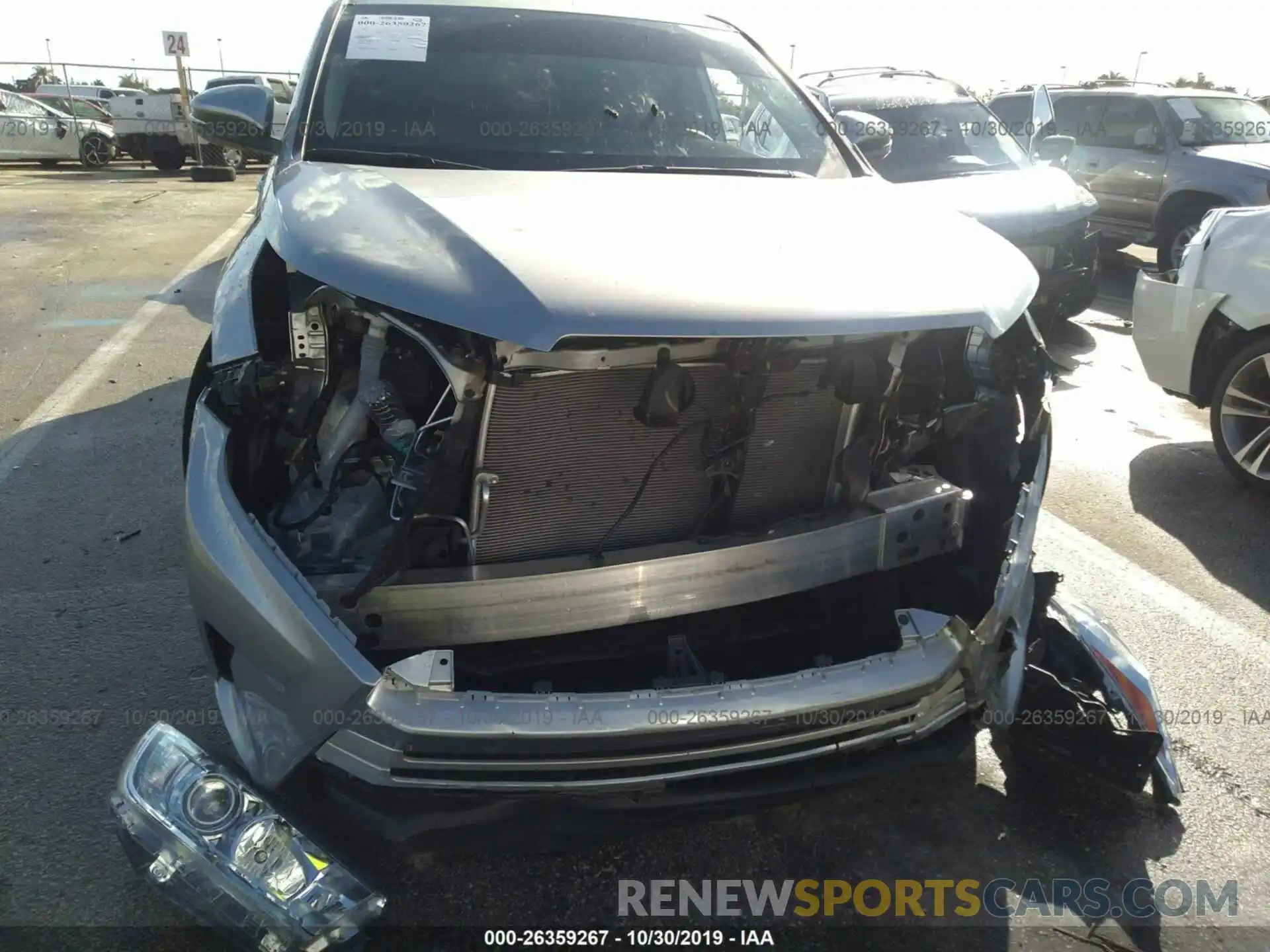 6 Photograph of a damaged car 5TDZARFH3KS047920 TOYOTA HIGHLANDER 2019