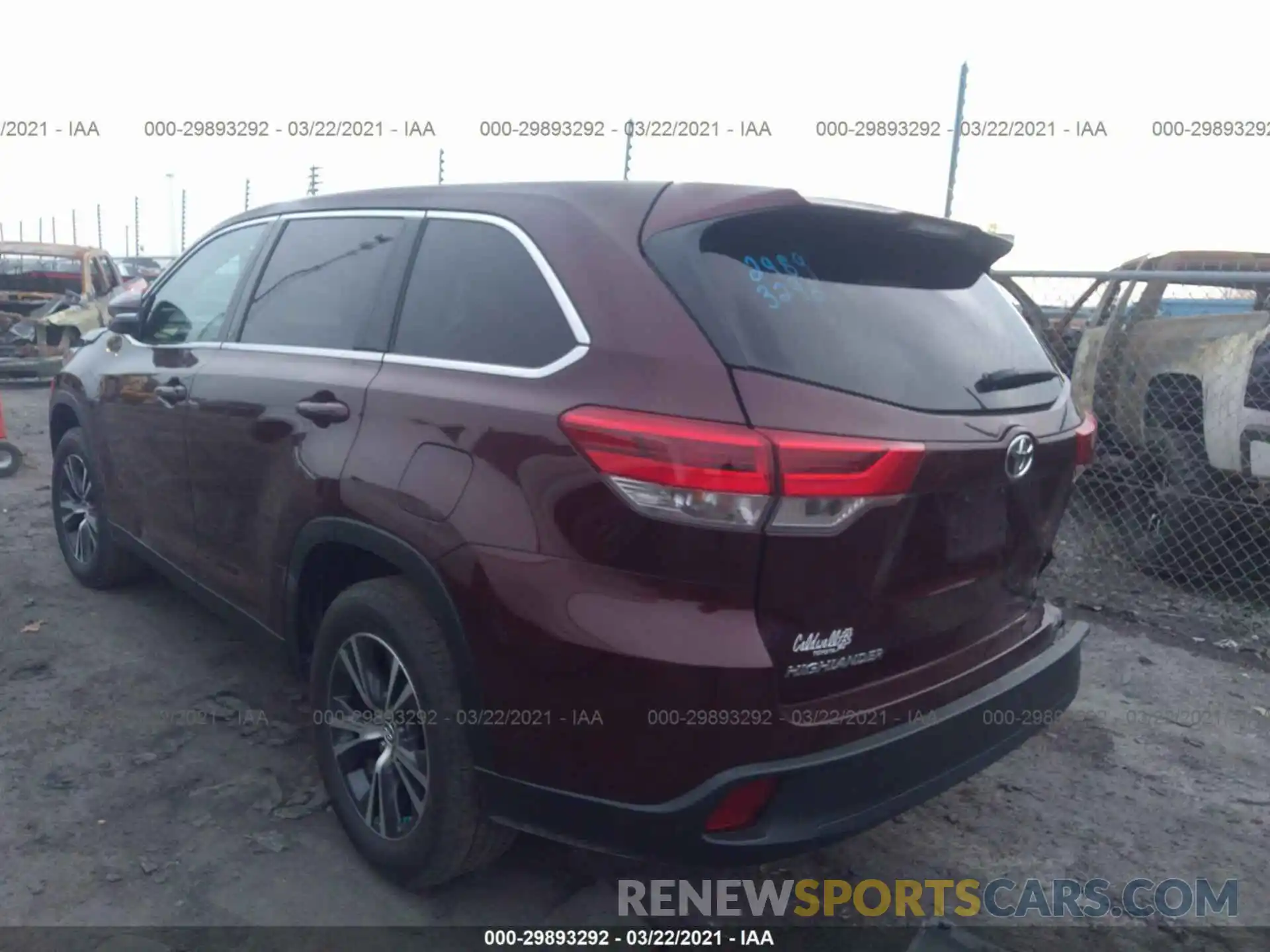 3 Фотография поврежденного автомобиля 5TDZARFH3KS056598 TOYOTA HIGHLANDER 2019