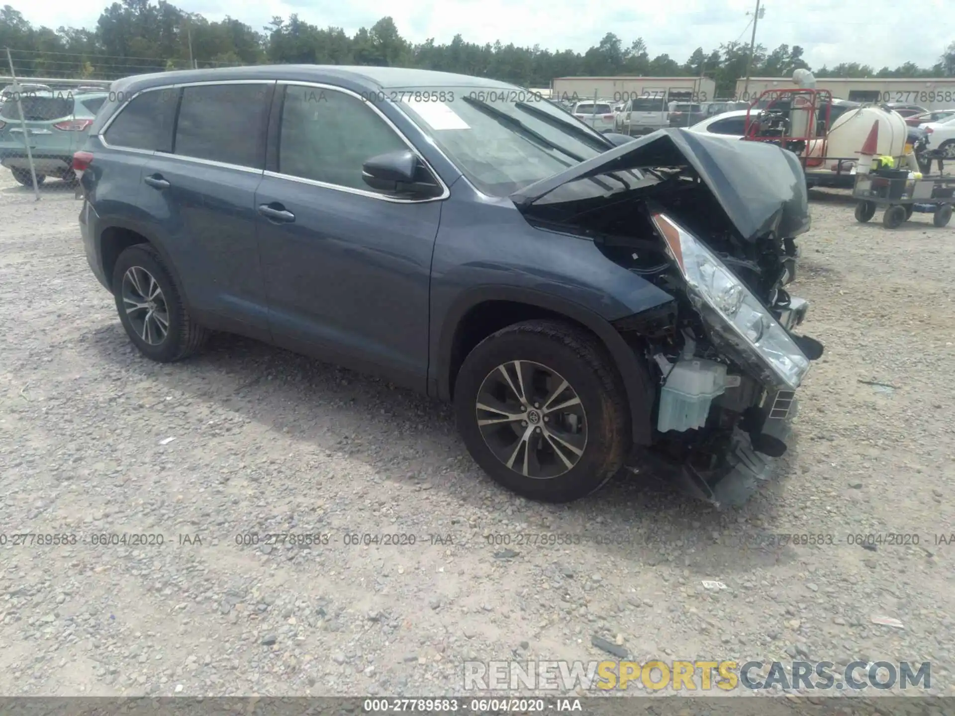 1 Photograph of a damaged car 5TDZARFH3KS057427 TOYOTA HIGHLANDER 2019