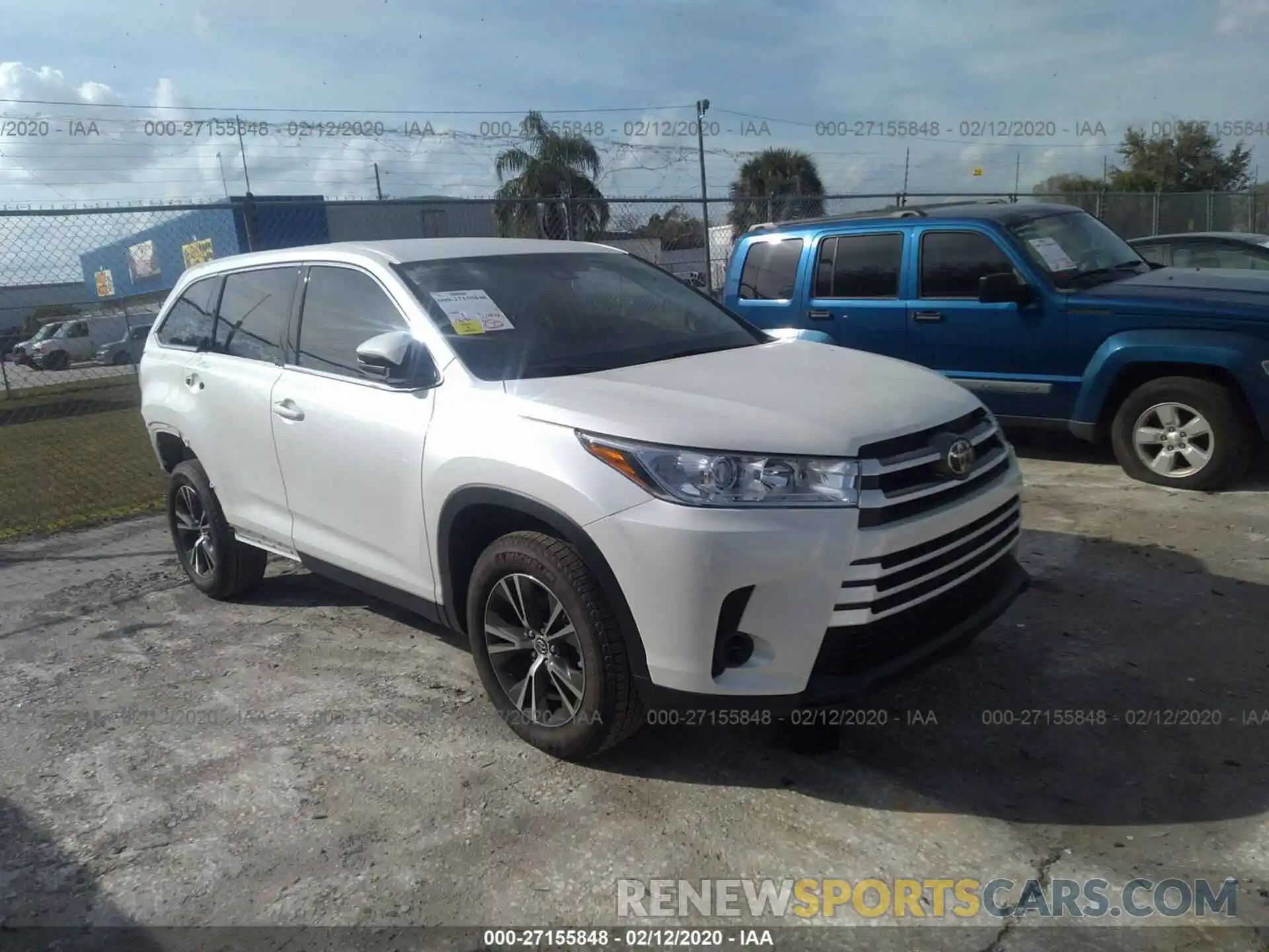 1 Photograph of a damaged car 5TDZARFH3KS058478 TOYOTA HIGHLANDER 2019