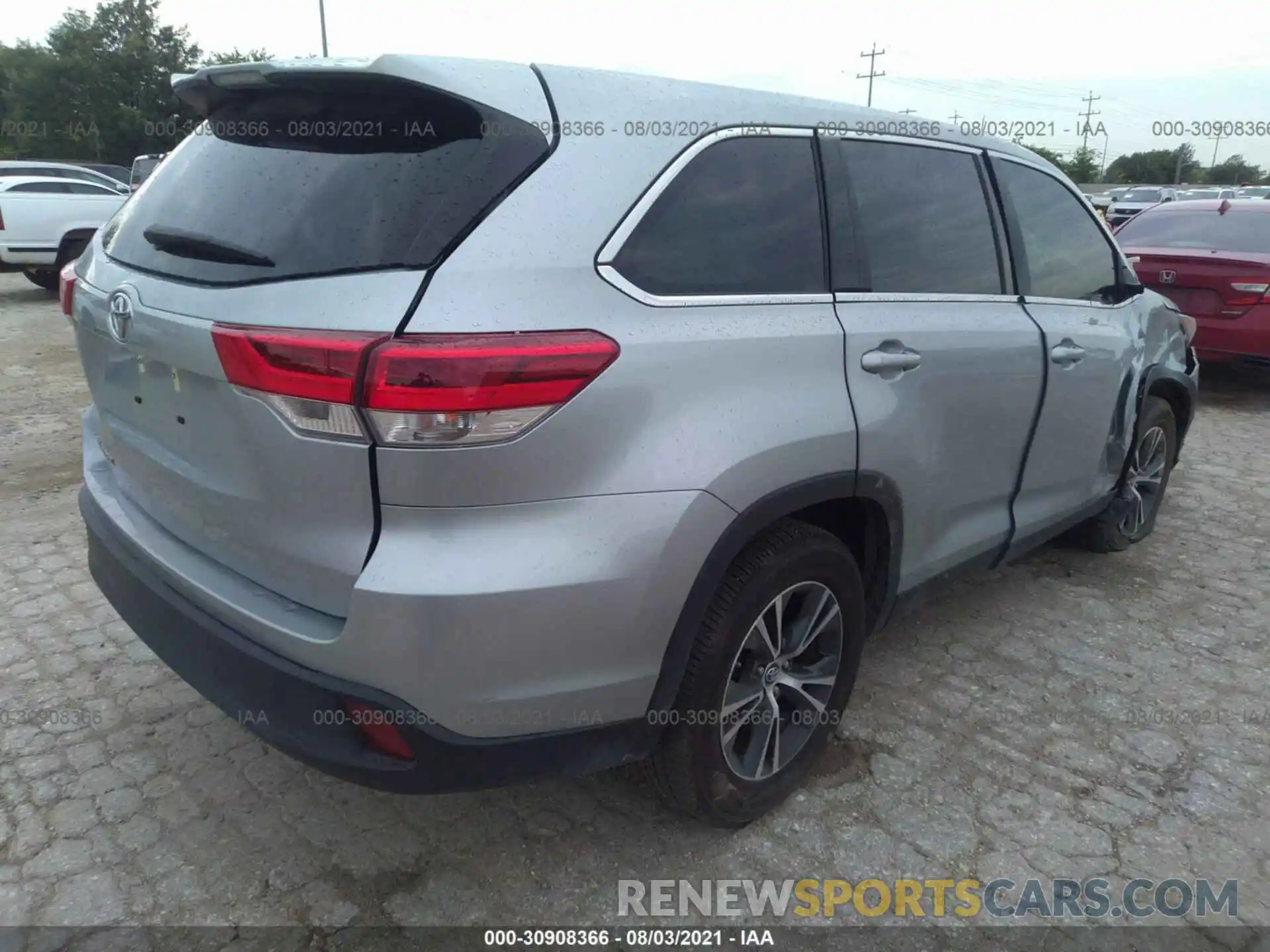 4 Фотография поврежденного автомобиля 5TDZARFH3KS058593 TOYOTA HIGHLANDER 2019