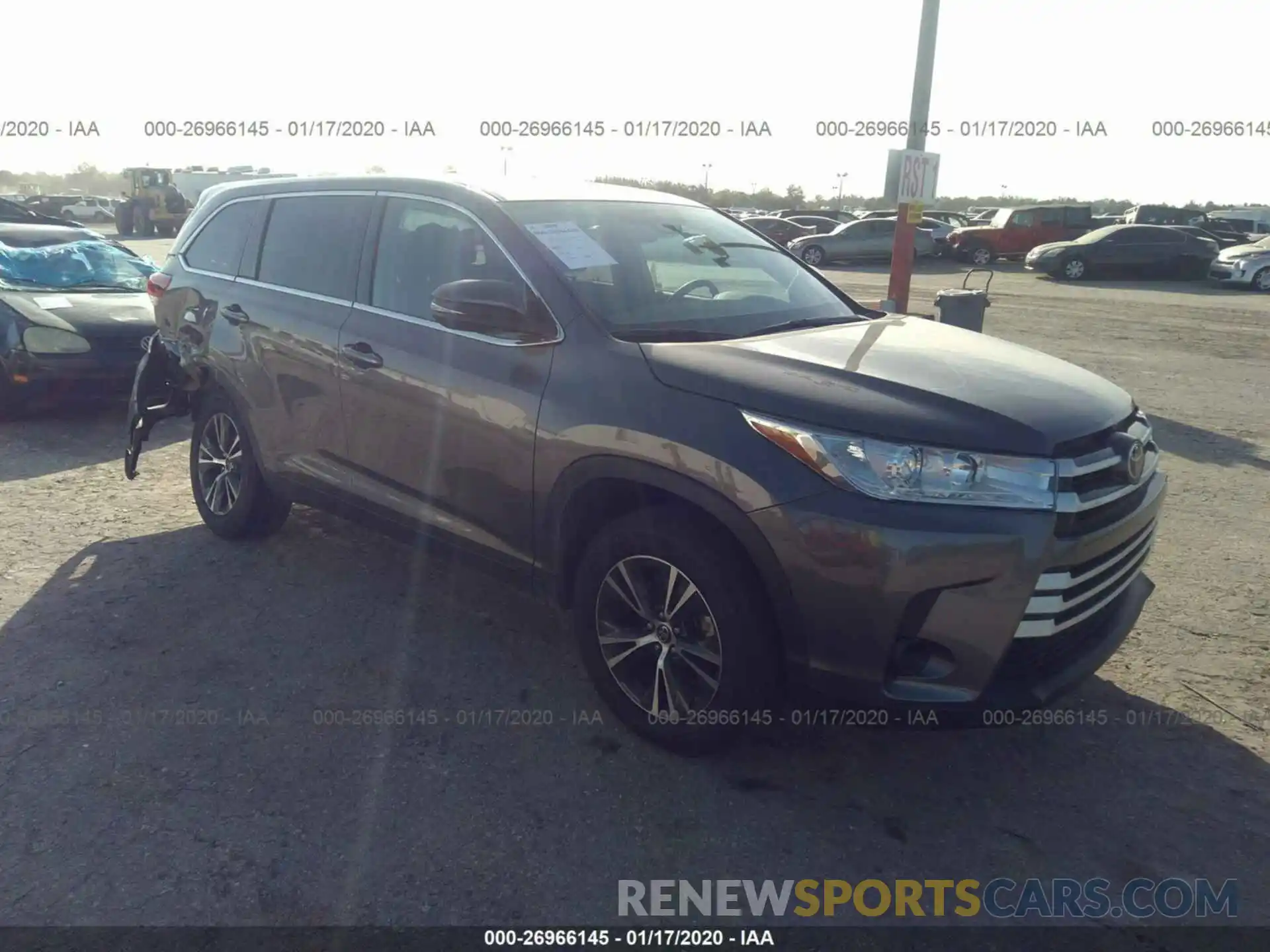 1 Фотография поврежденного автомобиля 5TDZARFH4KS052849 TOYOTA HIGHLANDER 2019