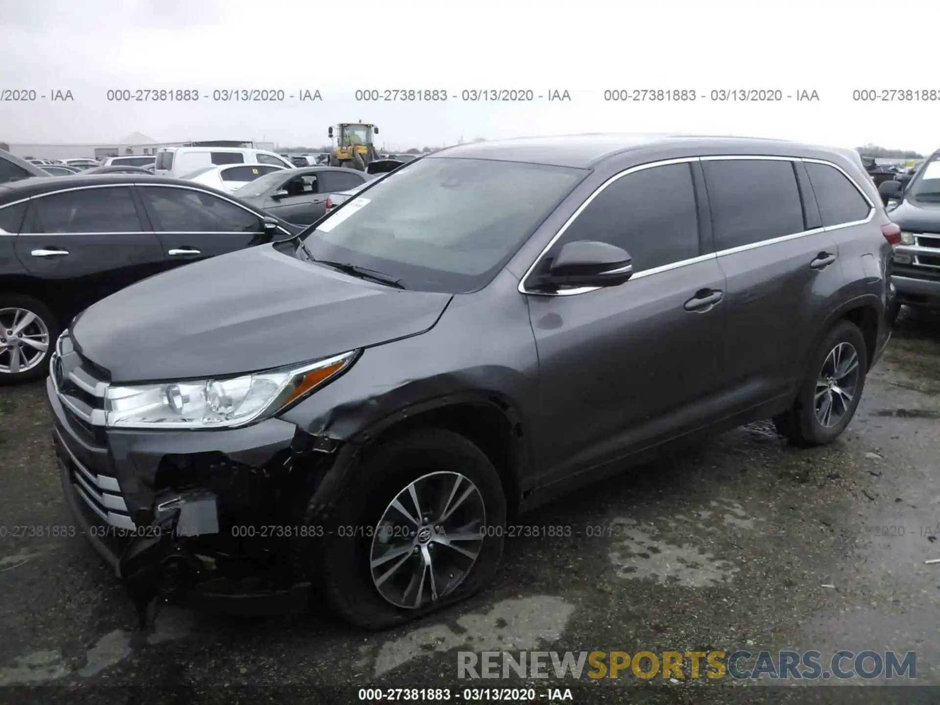 2 Photograph of a damaged car 5TDZARFH4KS056688 TOYOTA HIGHLANDER 2019