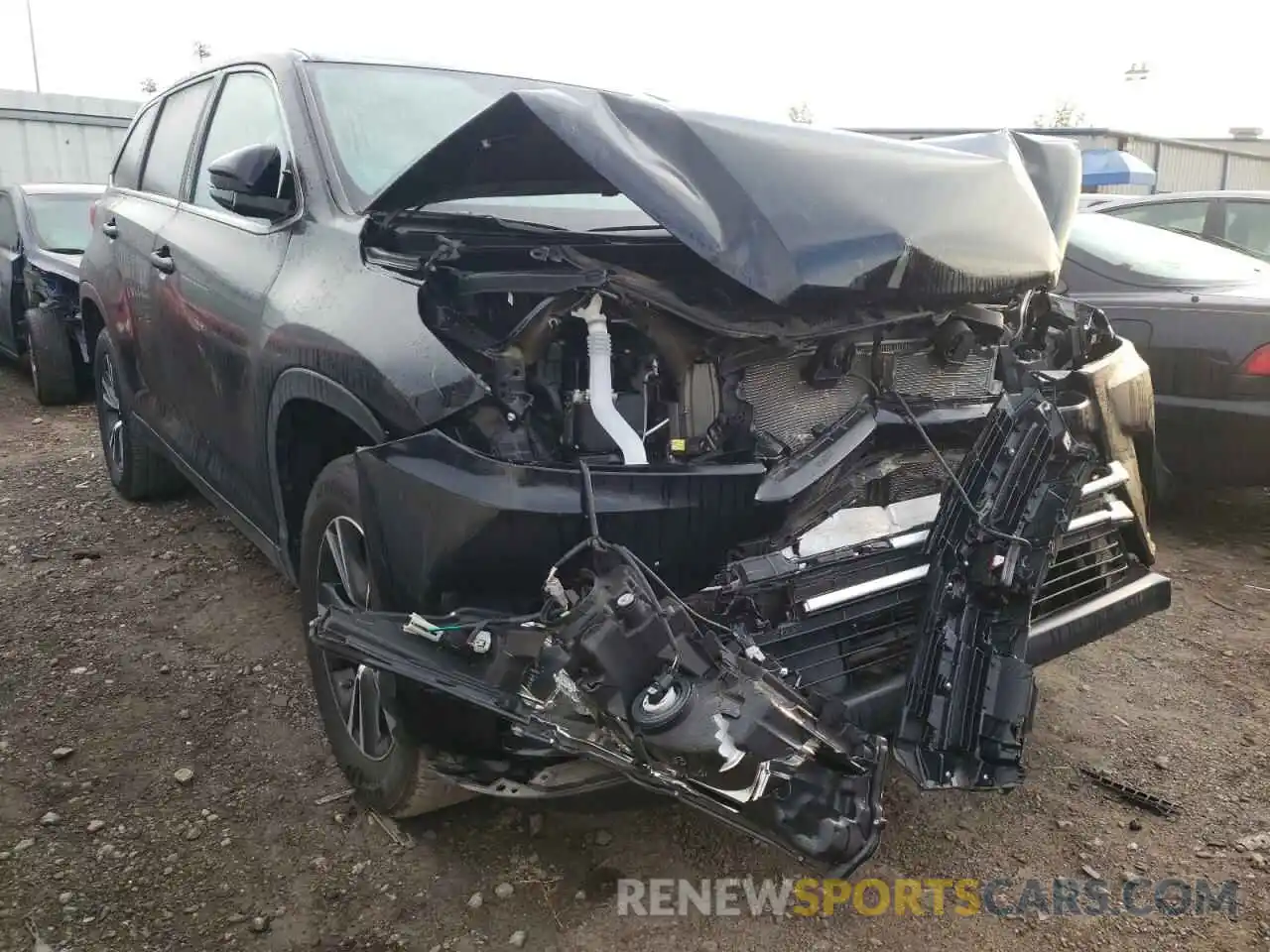 1 Photograph of a damaged car 5TDZARFH4KS059767 TOYOTA HIGHLANDER 2019