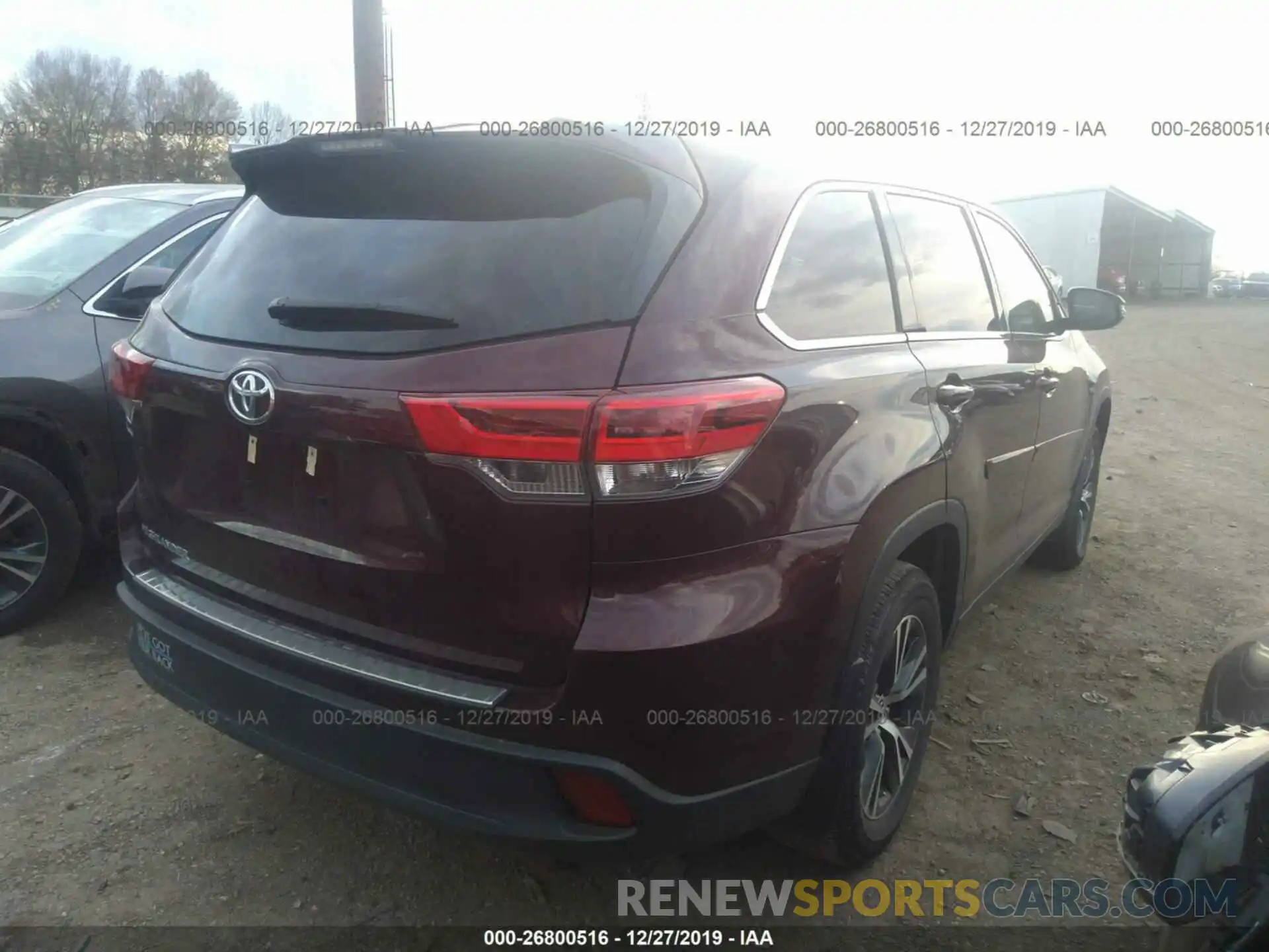 4 Фотография поврежденного автомобиля 5TDZARFH5KS044422 TOYOTA HIGHLANDER 2019