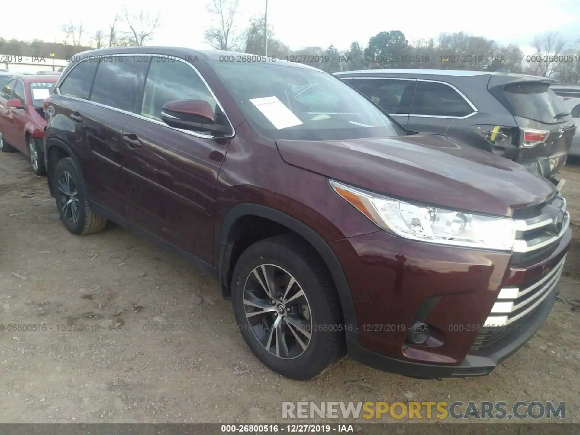 6 Photograph of a damaged car 5TDZARFH5KS044422 TOYOTA HIGHLANDER 2019