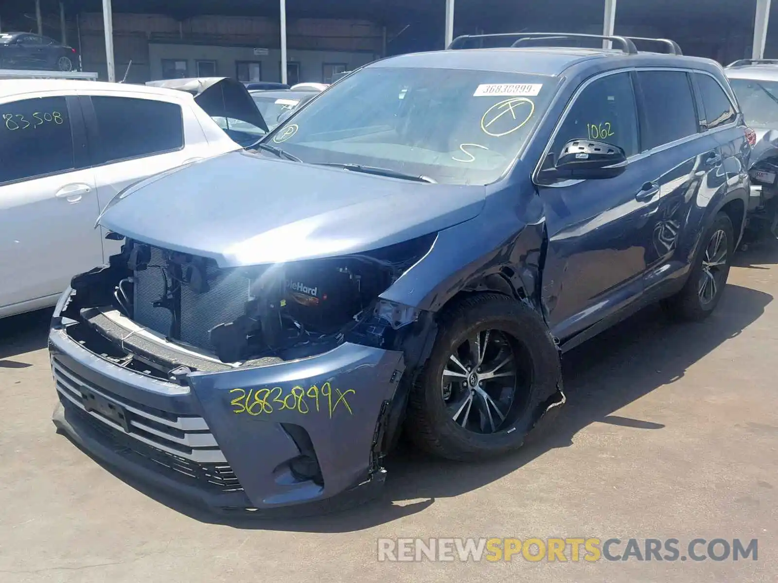 2 Фотография поврежденного автомобиля 5TDZARFH5KS046171 TOYOTA HIGHLANDER 2019