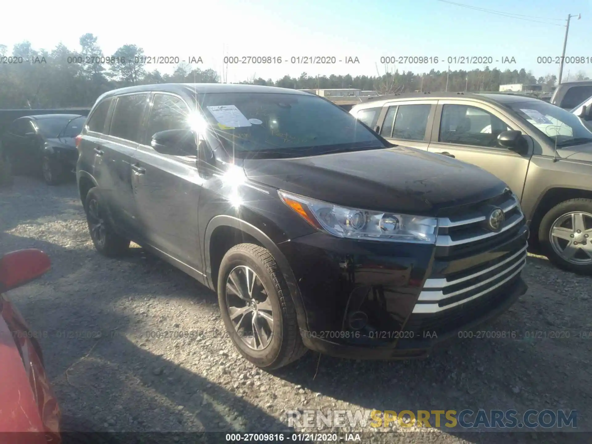 1 Photograph of a damaged car 5TDZARFH5KS047014 TOYOTA HIGHLANDER 2019