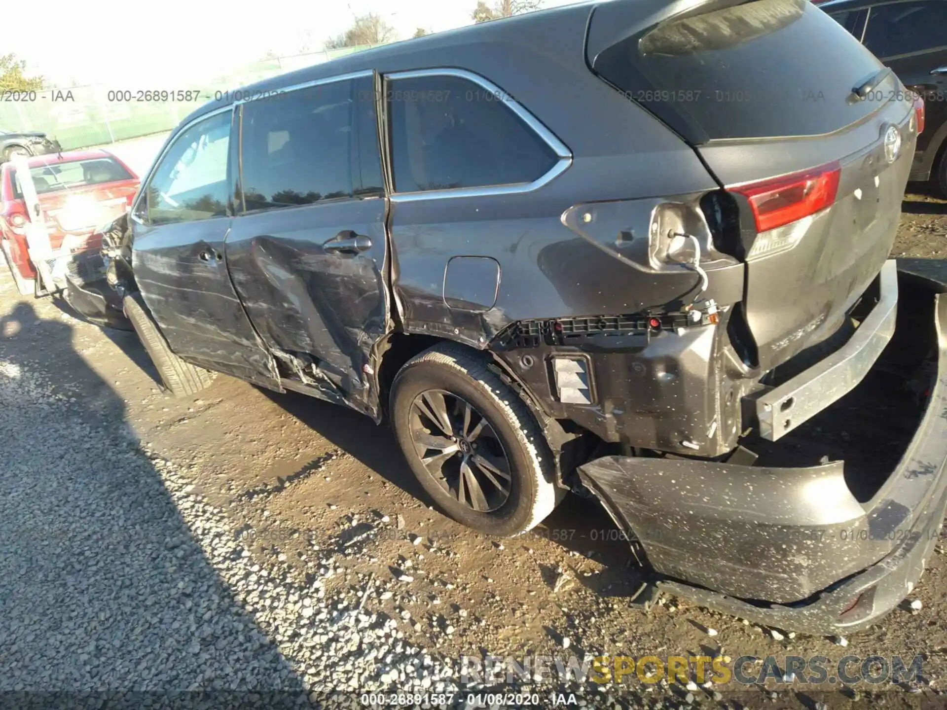 3 Фотография поврежденного автомобиля 5TDZARFH5KS049944 TOYOTA HIGHLANDER 2019
