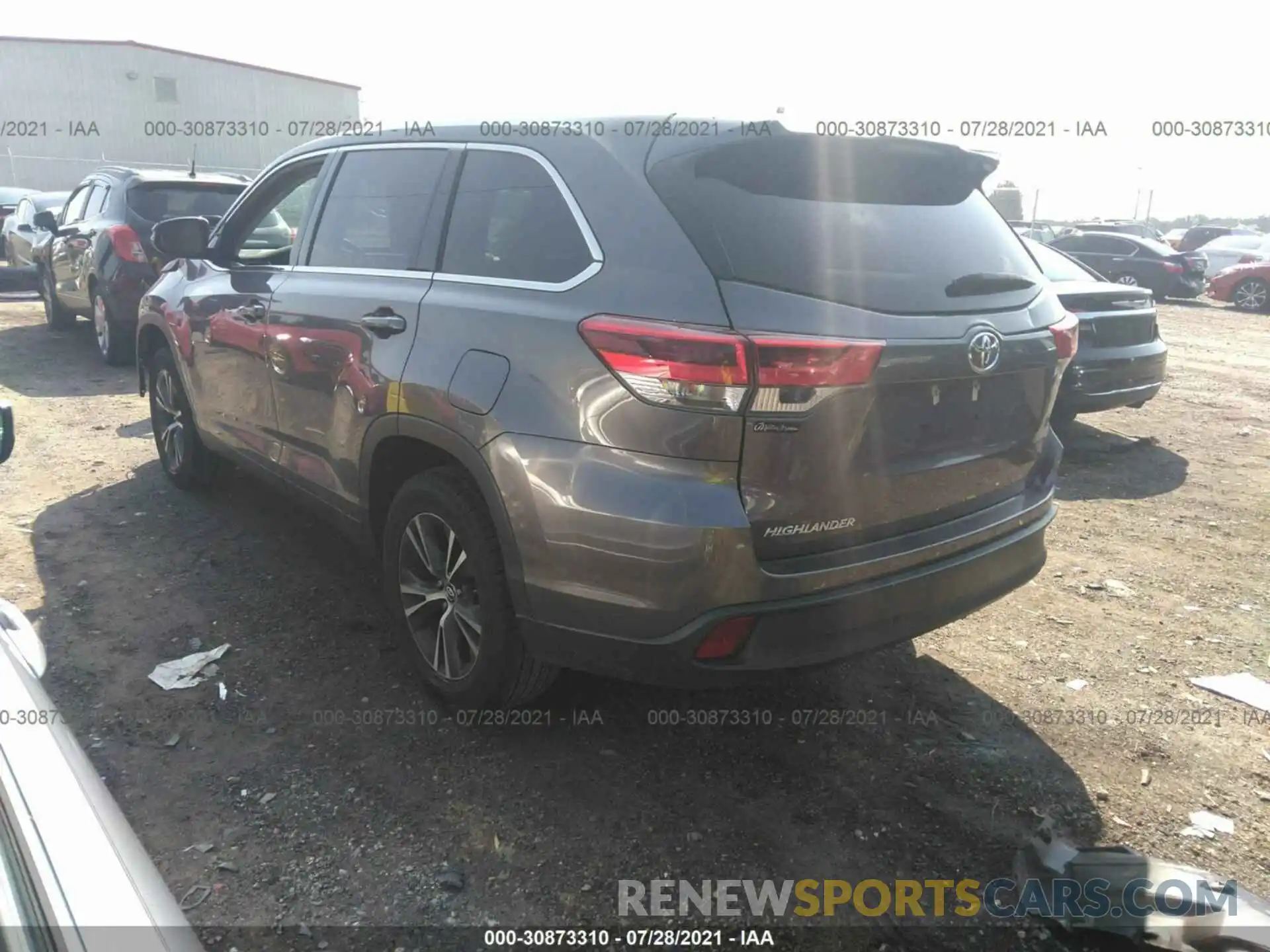 3 Фотография поврежденного автомобиля 5TDZARFH5KS058773 TOYOTA HIGHLANDER 2019