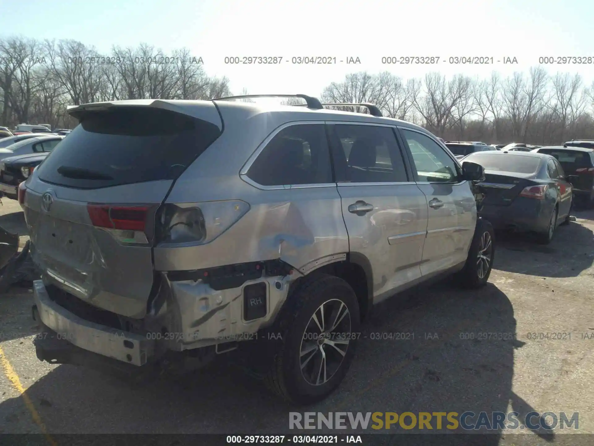 4 Фотография поврежденного автомобиля 5TDZARFH6KS048656 TOYOTA HIGHLANDER 2019