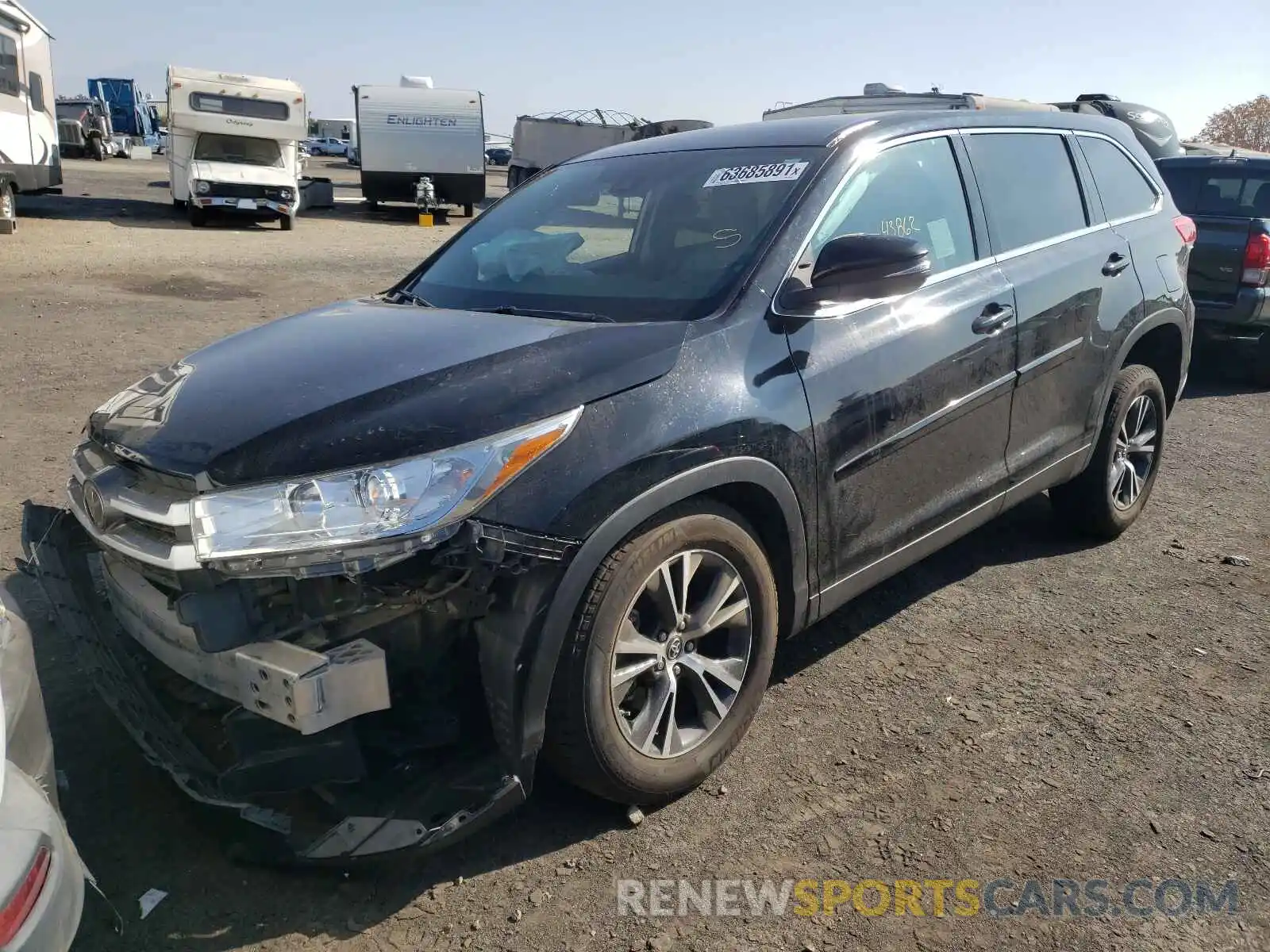 2 Фотография поврежденного автомобиля 5TDZARFH7KS047094 TOYOTA HIGHLANDER 2019