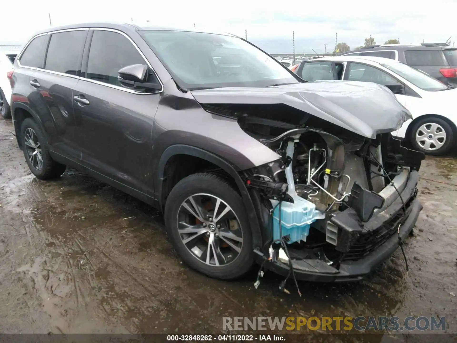 1 Photograph of a damaged car 5TDZARFH7KS055146 TOYOTA HIGHLANDER 2019