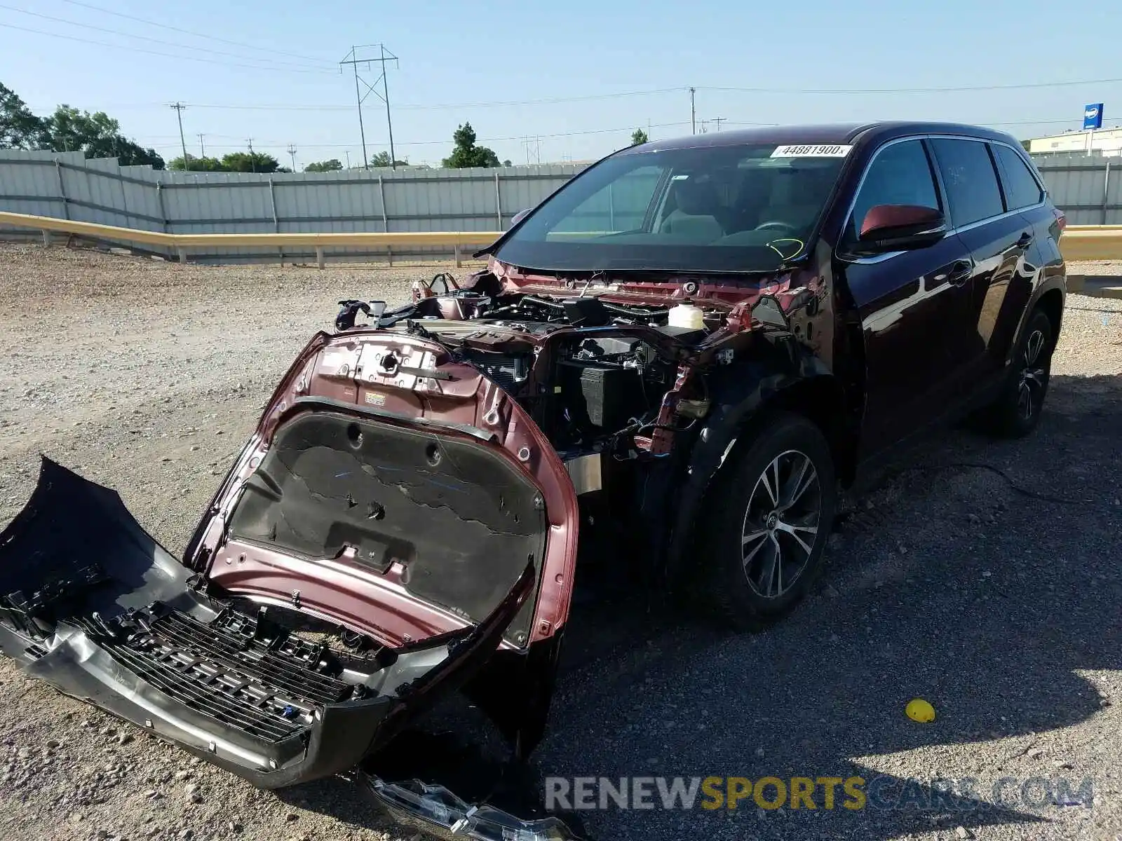 2 Фотография поврежденного автомобиля 5TDZARFH7KS057219 TOYOTA HIGHLANDER 2019