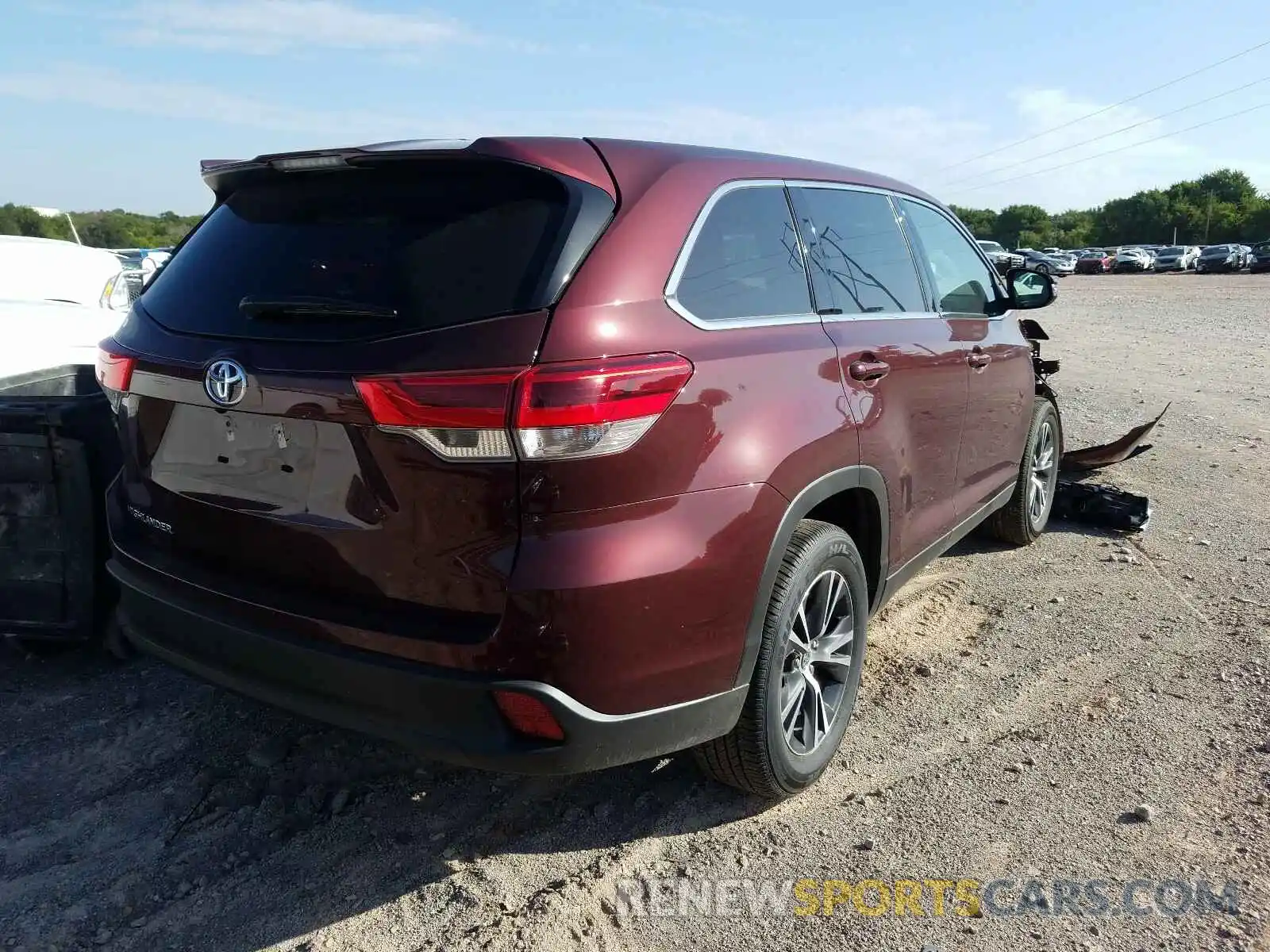 4 Фотография поврежденного автомобиля 5TDZARFH7KS057219 TOYOTA HIGHLANDER 2019