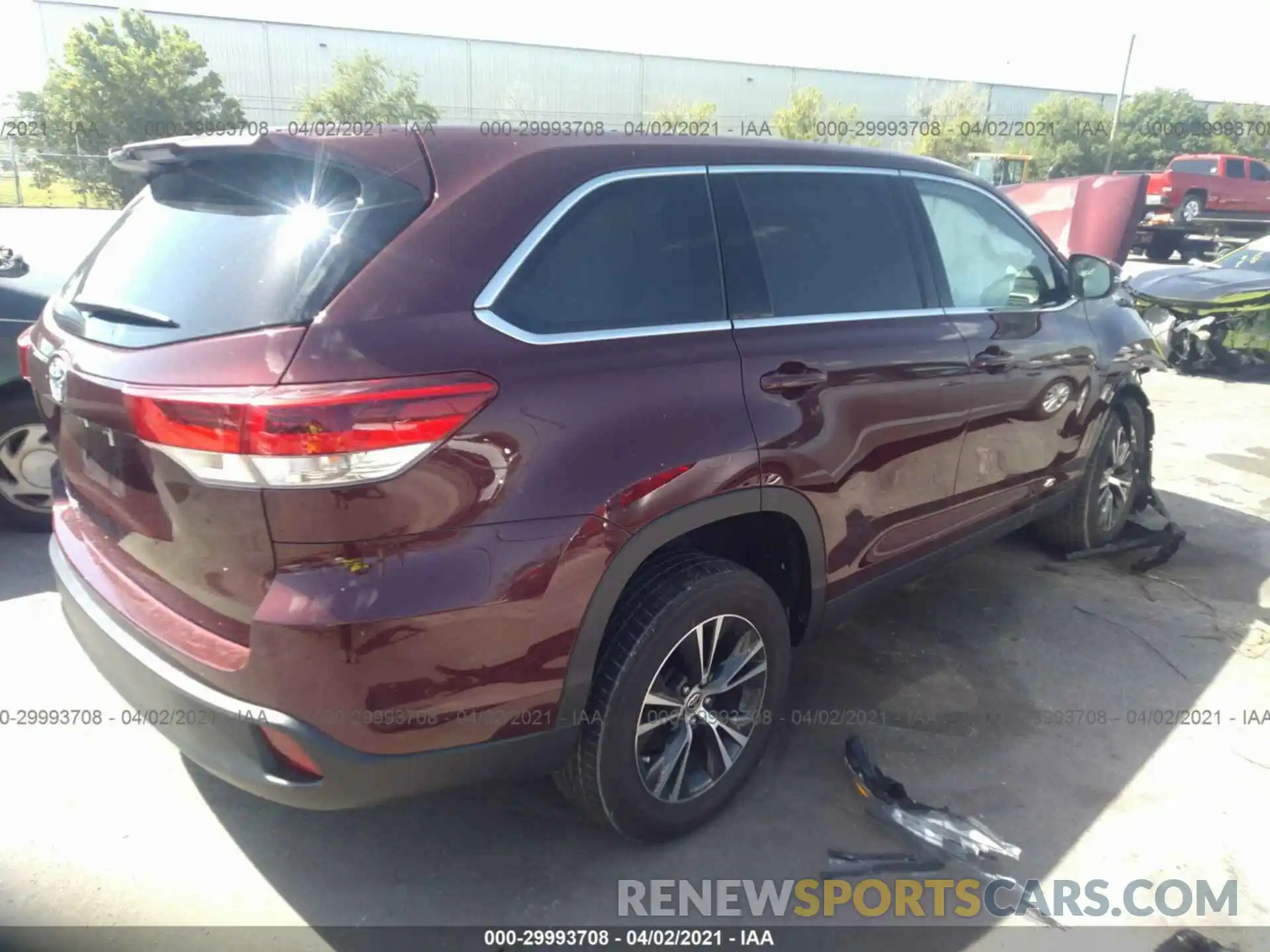 4 Фотография поврежденного автомобиля 5TDZARFH7KS061075 TOYOTA HIGHLANDER 2019