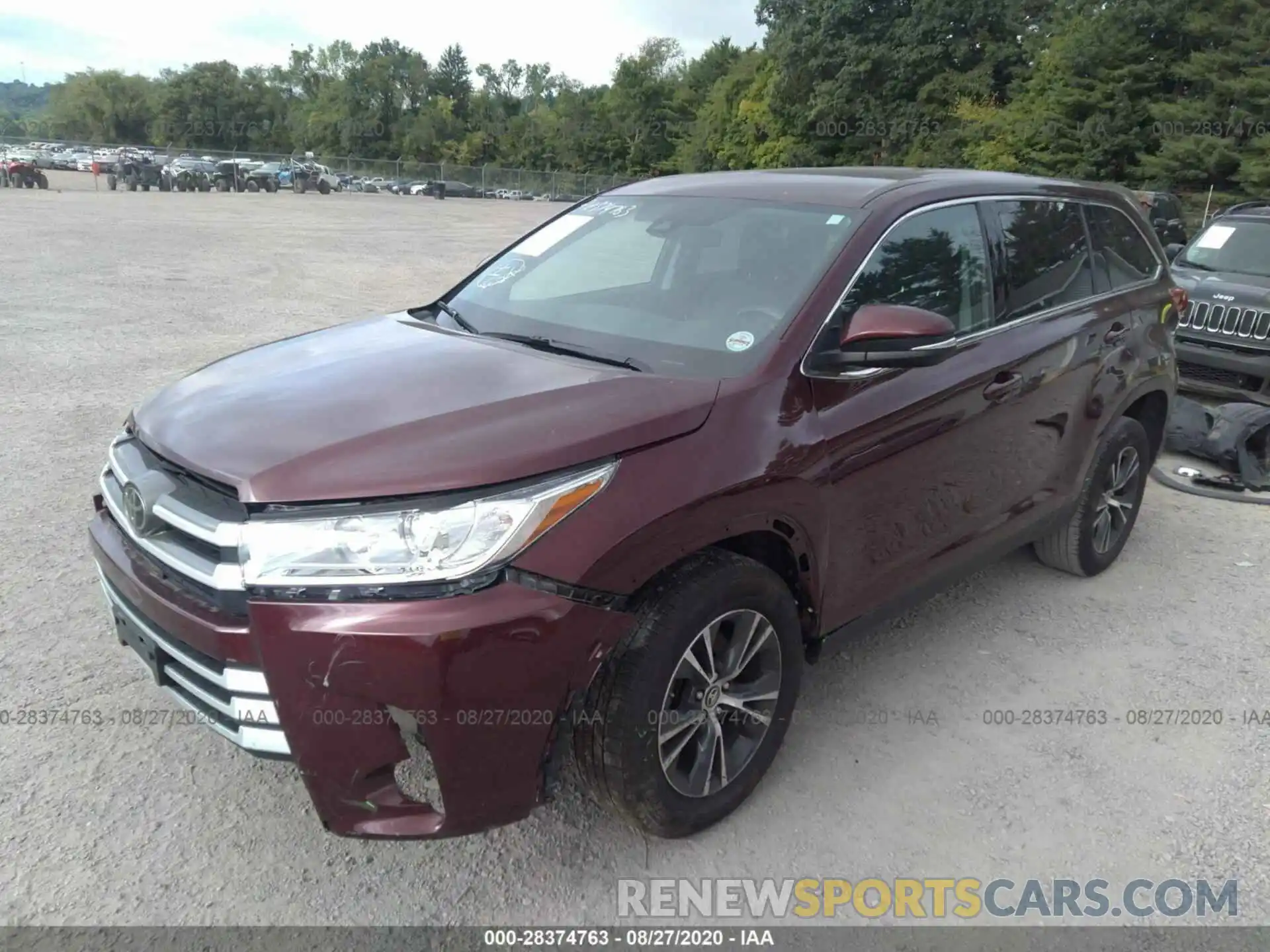 2 Photograph of a damaged car 5TDZARFH8KS046360 TOYOTA HIGHLANDER 2019