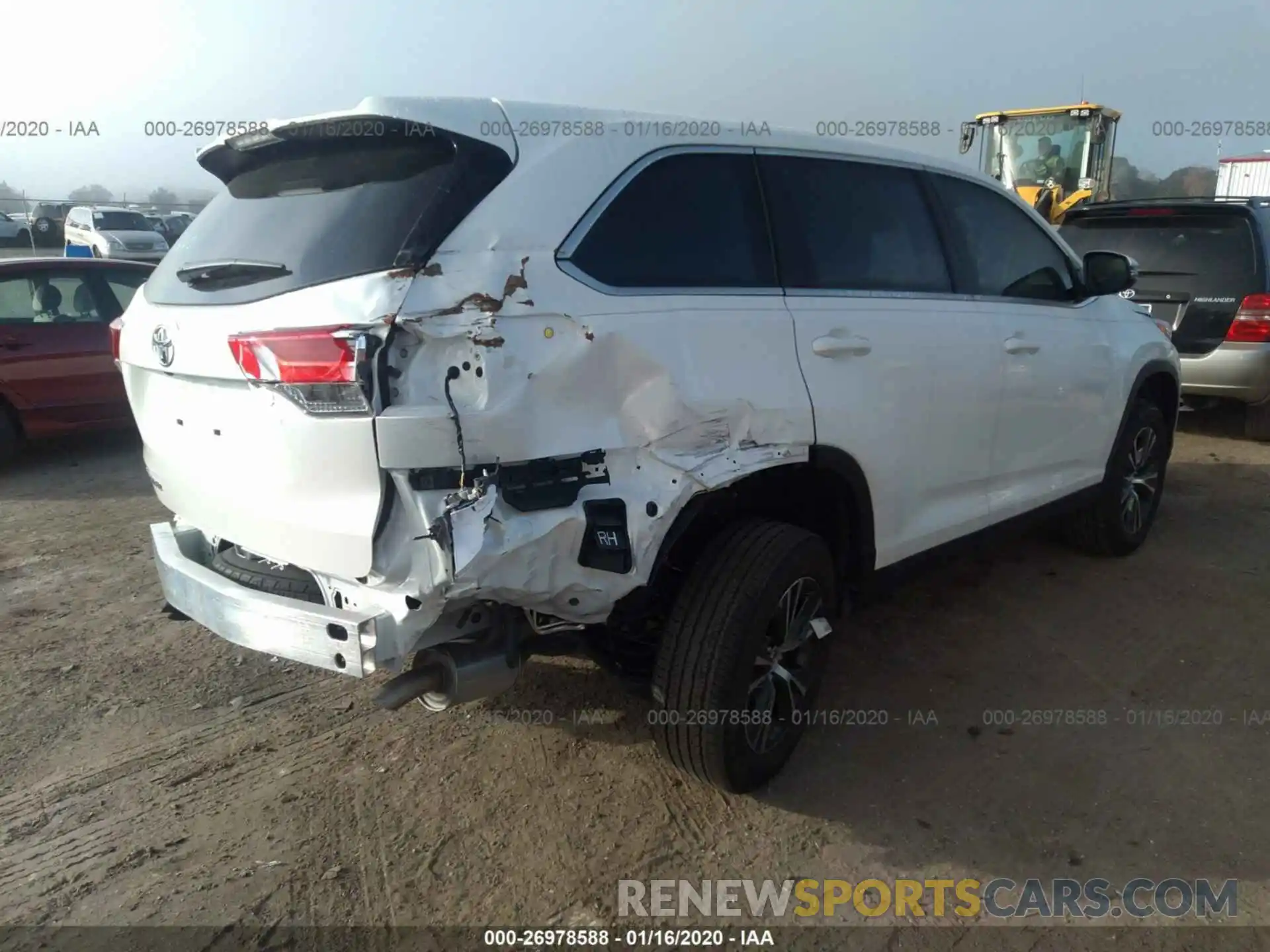 4 Фотография поврежденного автомобиля 5TDZARFH8KS046620 TOYOTA HIGHLANDER 2019