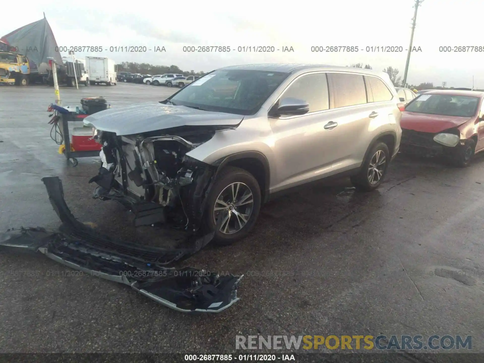 2 Фотография поврежденного автомобиля 5TDZARFH8KS047539 TOYOTA HIGHLANDER 2019