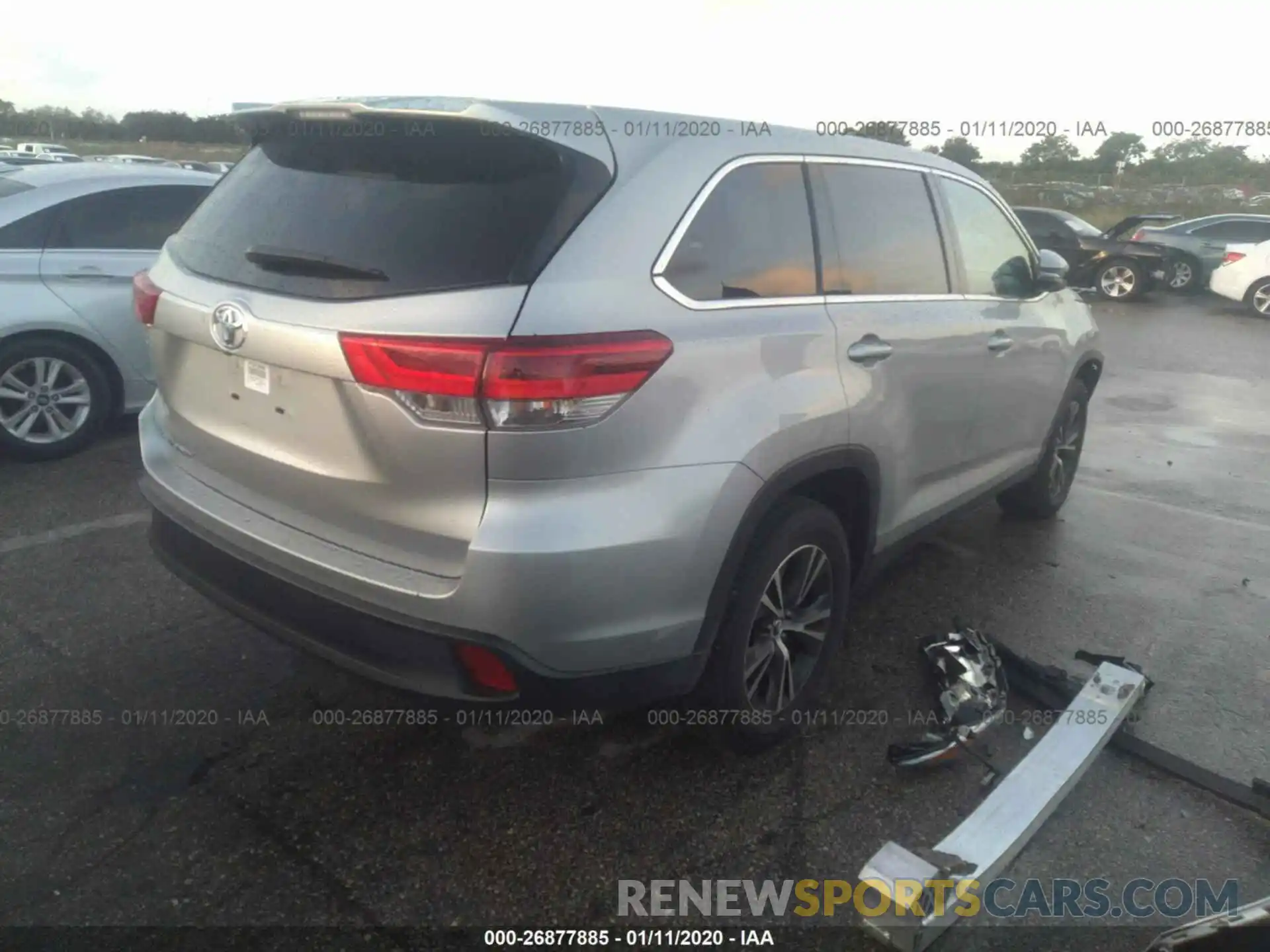 4 Фотография поврежденного автомобиля 5TDZARFH8KS047539 TOYOTA HIGHLANDER 2019