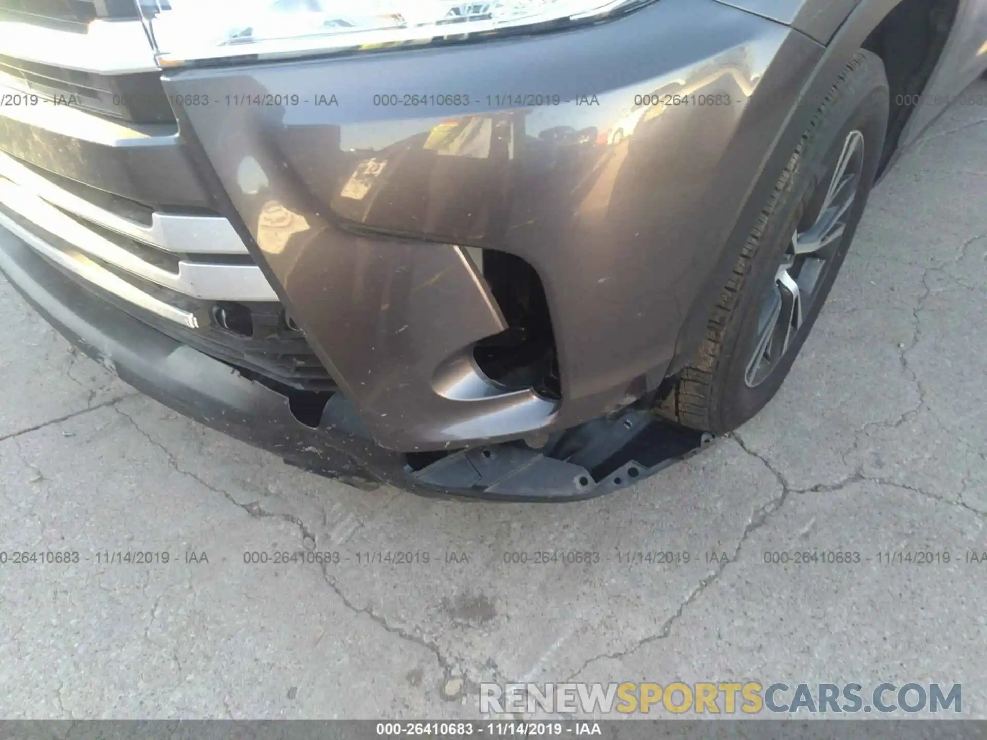 6 Photograph of a damaged car 5TDZARFH8KS047587 TOYOTA HIGHLANDER 2019