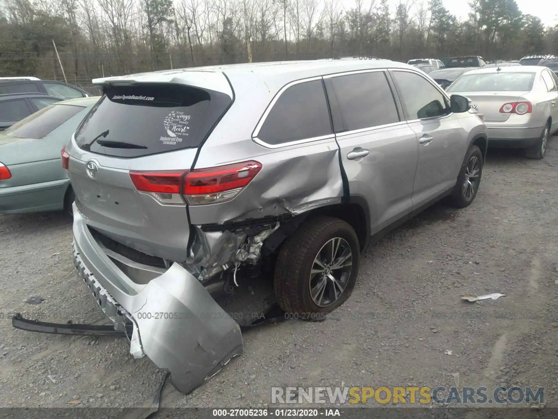 4 Фотография поврежденного автомобиля 5TDZARFH8KS055432 TOYOTA HIGHLANDER 2019