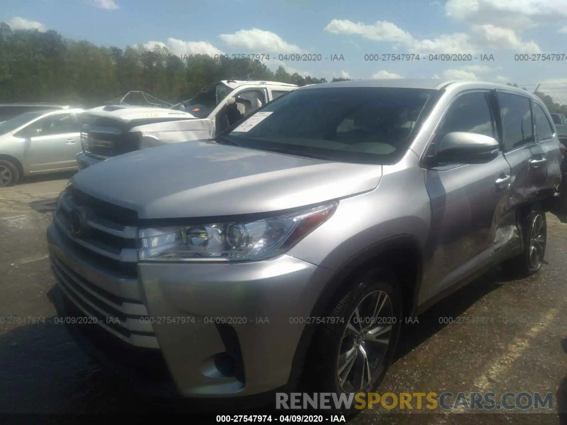 2 Фотография поврежденного автомобиля 5TDZARFH8KS059934 TOYOTA HIGHLANDER 2019