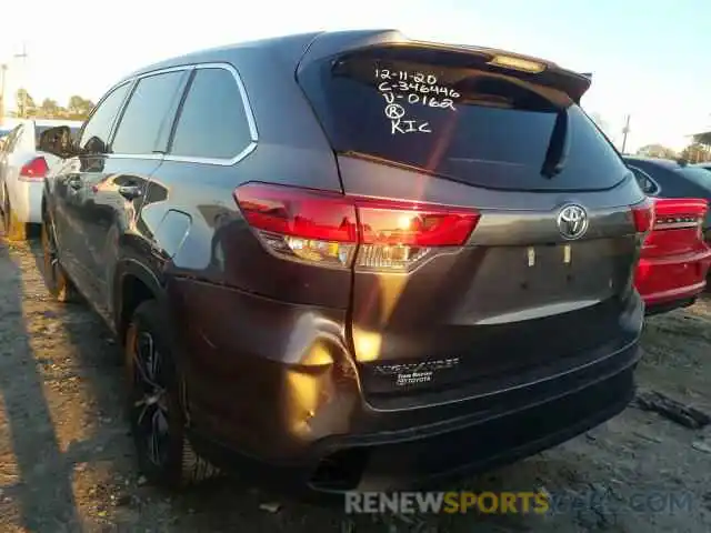 3 Photograph of a damaged car 5TDZARFH8KS060162 TOYOTA HIGHLANDER 2019