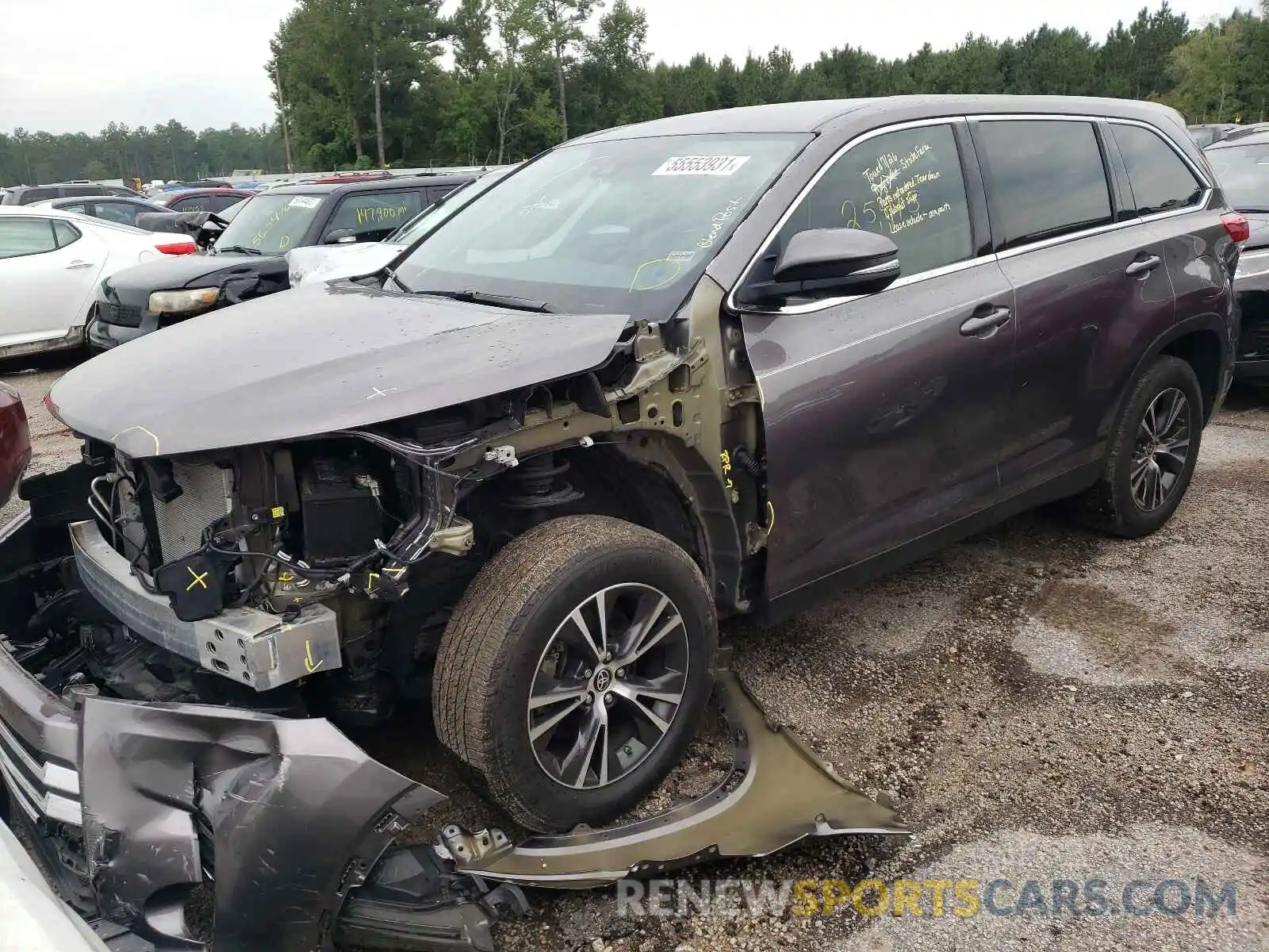 2 Фотография поврежденного автомобиля 5TDZARFH8KS061327 TOYOTA HIGHLANDER 2019