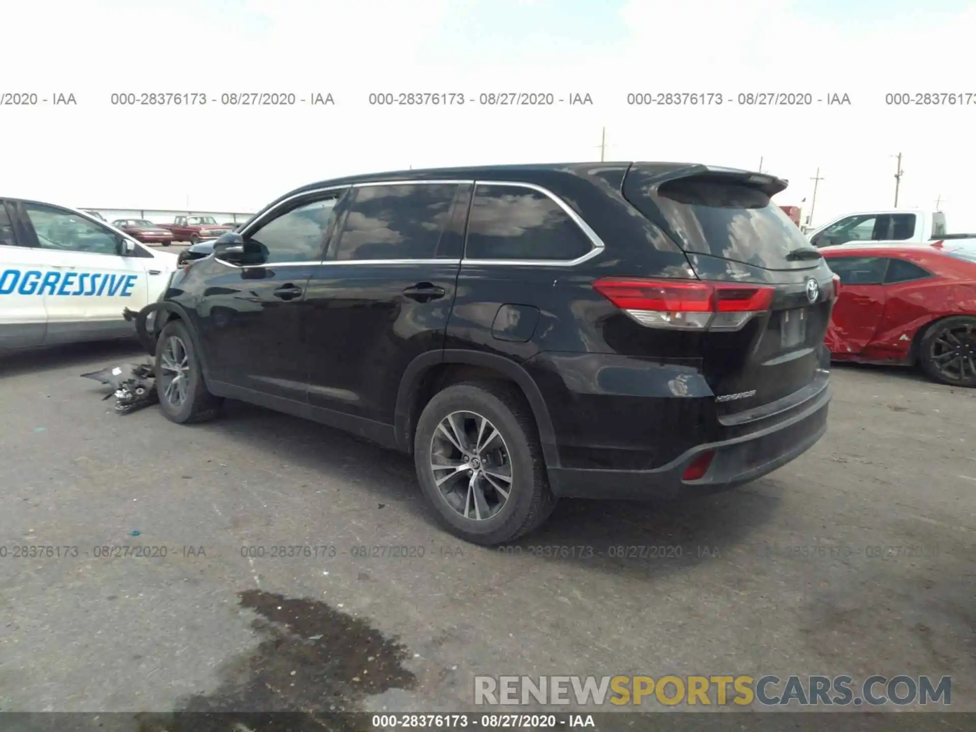 3 Фотография поврежденного автомобиля 5TDZARFH9KS043466 TOYOTA HIGHLANDER 2019