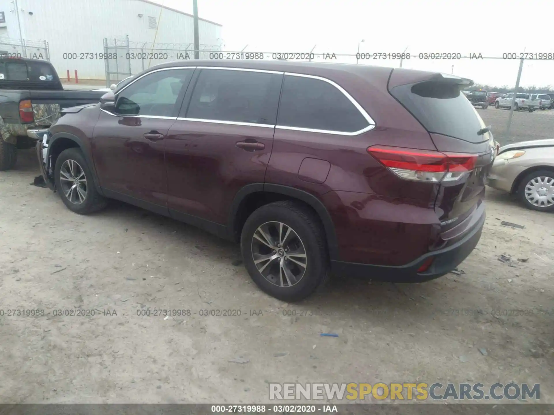 3 Фотография поврежденного автомобиля 5TDZARFH9KS044018 TOYOTA HIGHLANDER 2019