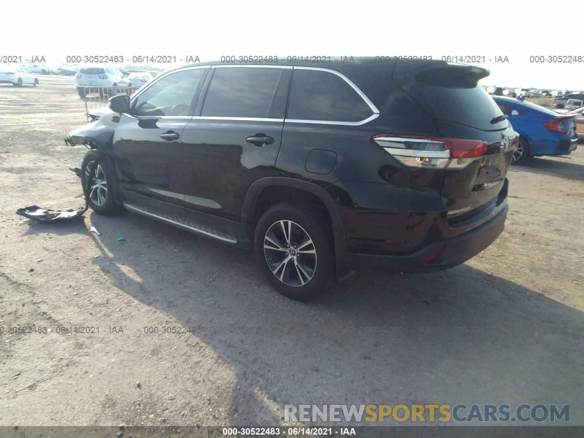 3 Фотография поврежденного автомобиля 5TDZARFH9KS058310 TOYOTA HIGHLANDER 2019