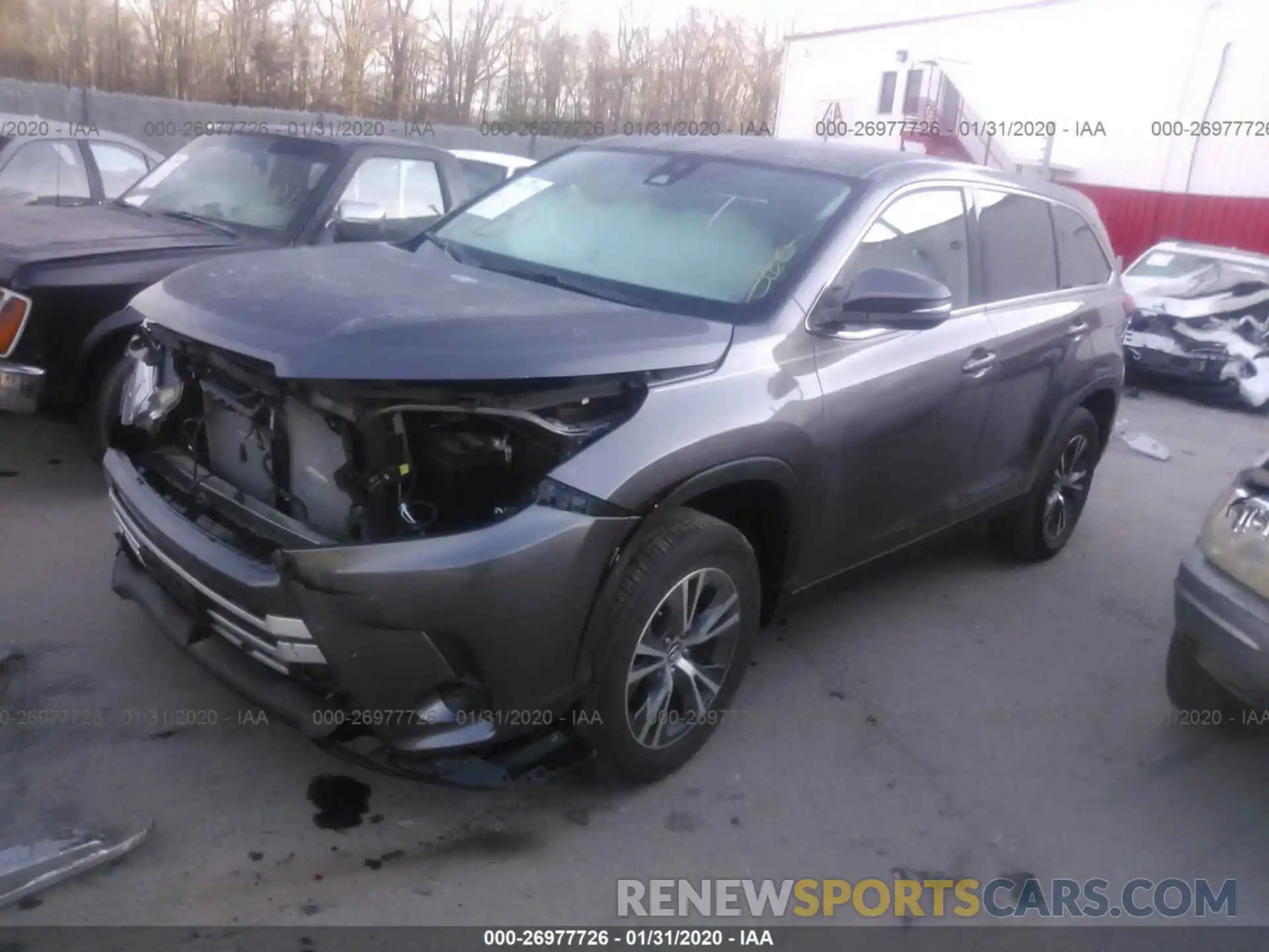 2 Photograph of a damaged car 5TDZARFH9KS059652 TOYOTA HIGHLANDER 2019